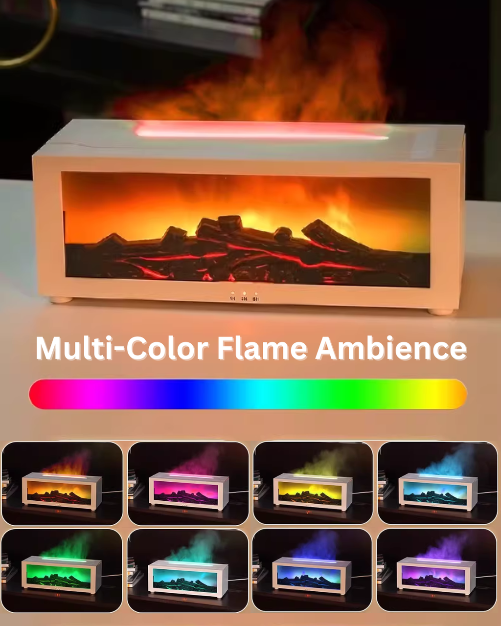 Flame Fireplace Aroma Humidifier & Air Purifier