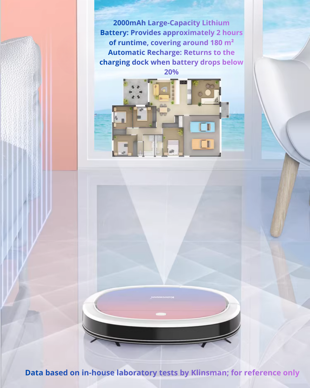 K196 Smart Robot Vacuum & Mop for Modern Homes