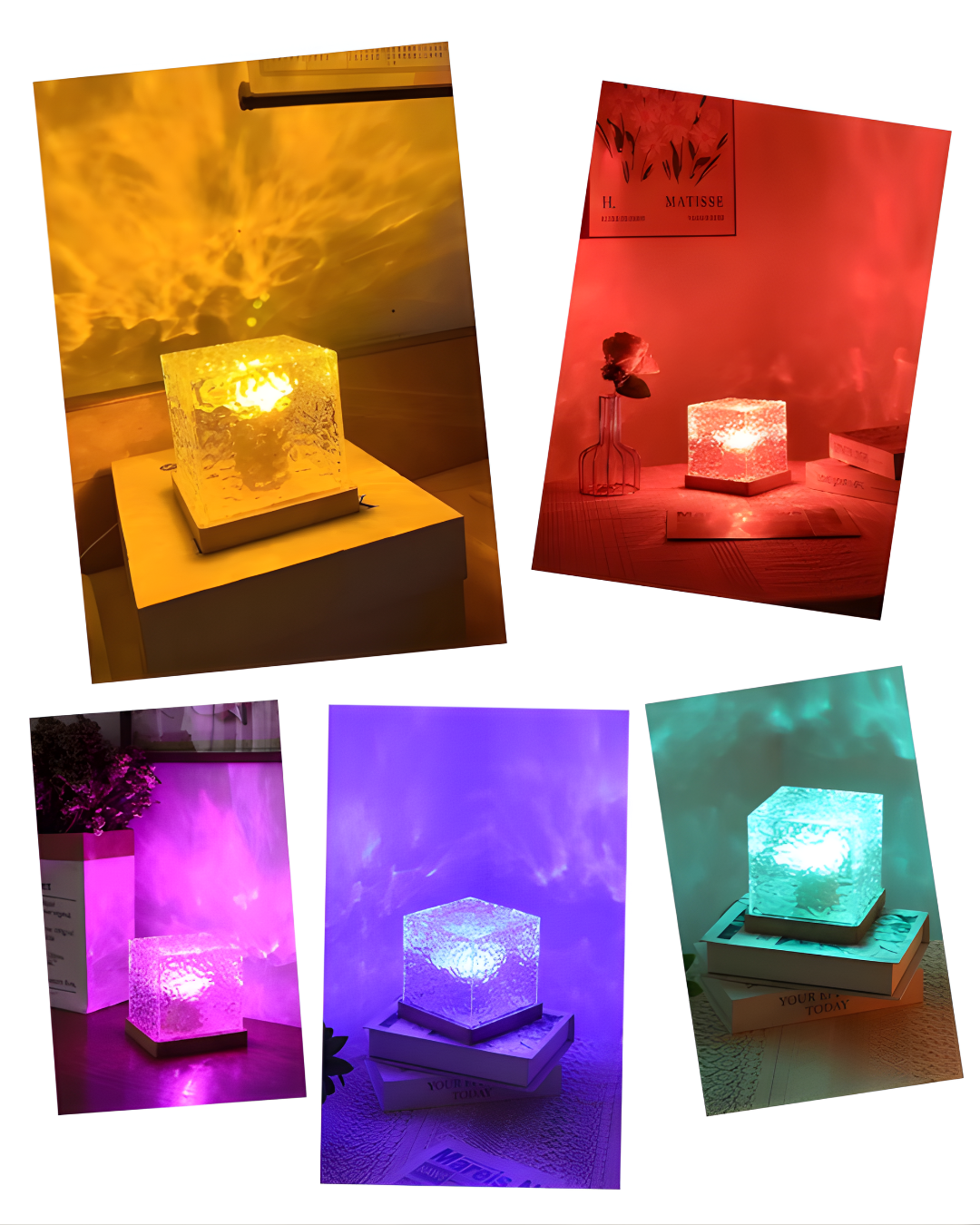 Aurora Water Ripple Night Light – Adjustable Glow, USB Rechargeable