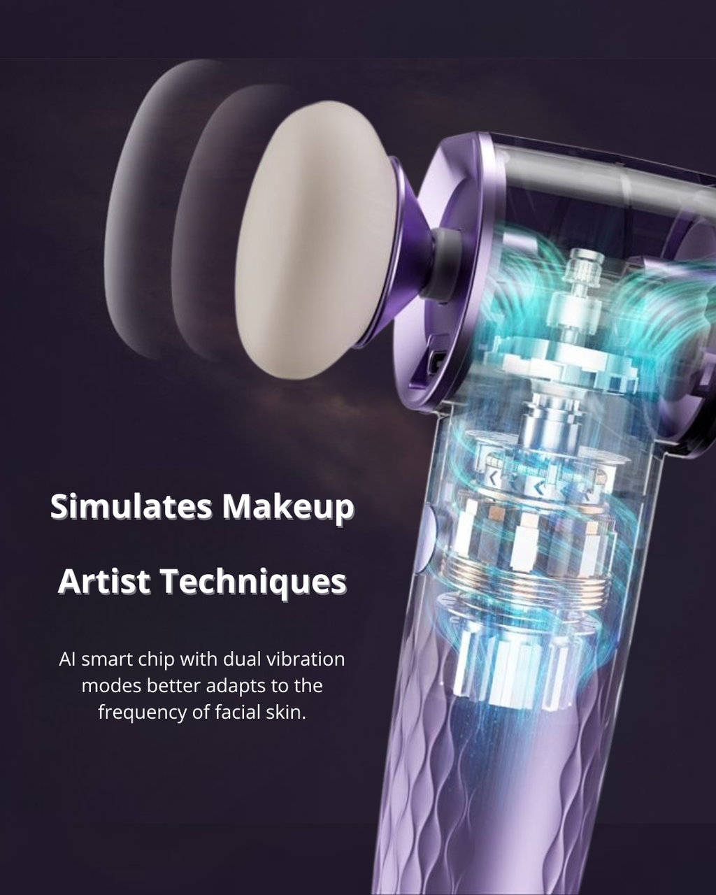 Portable Mini Electric Makeup Sponge — Wet & Dry, 3 Speeds, Travel-Friendly