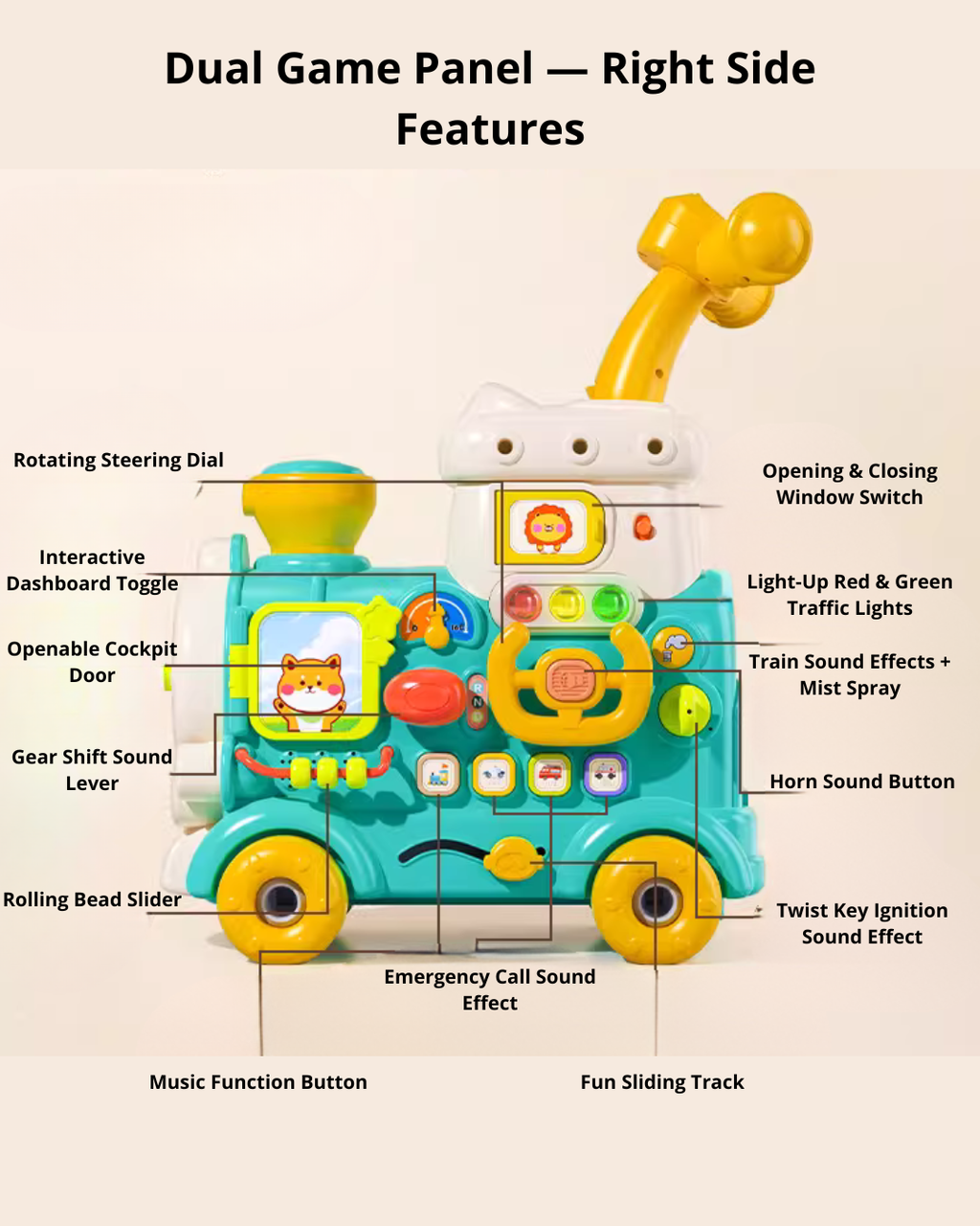 Early Learning Baby Walker & Ride-On with Interactive Activity Panel