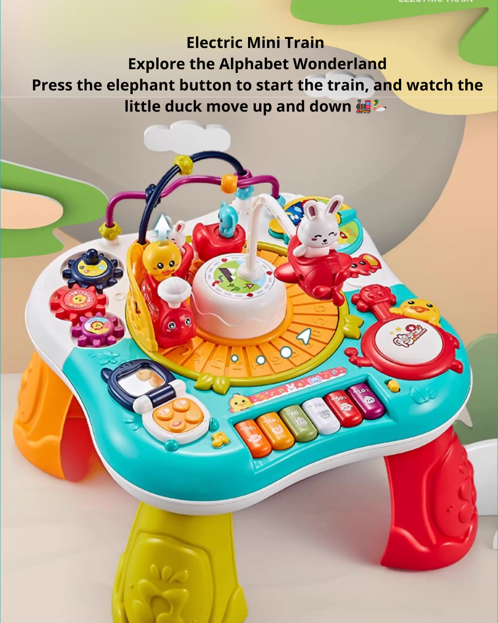 Toddler Activity Learning Table – Music, Blocks & Interactive Play 10+ Months