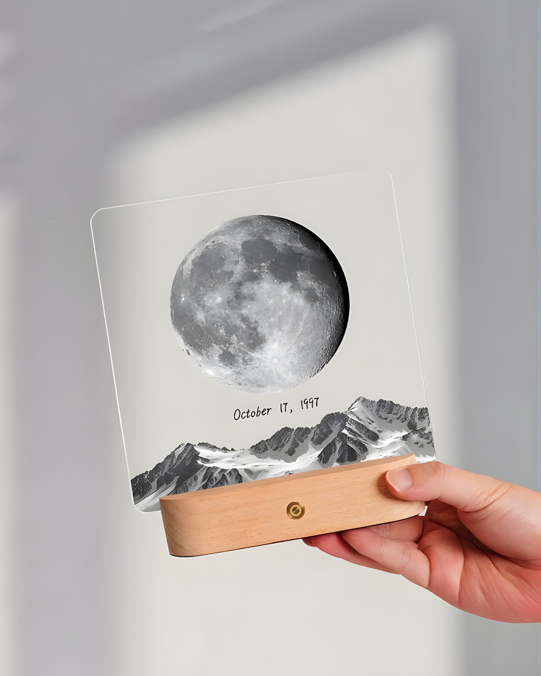 Personalized Illuminated Moon Phase Frame – Custom Name & Date Gift for Couples, Family & Friends
