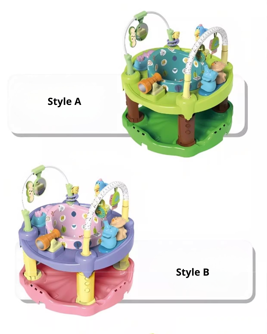 Multi-Function Baby Jumper Chair with 360° Rotating Seat & Toys