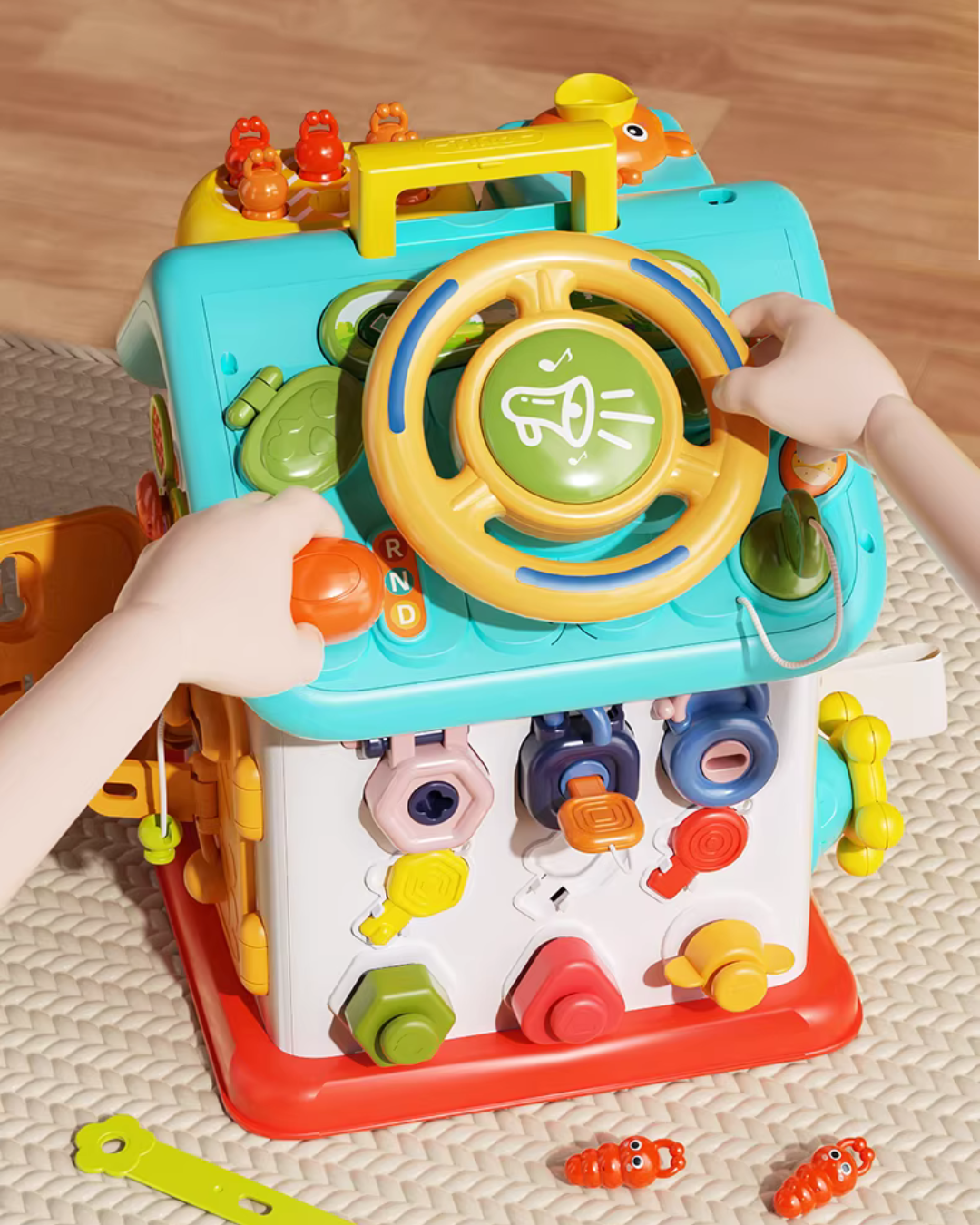 Interactive Montessori Busy Cube – Fine Motor & Early Learning Toy