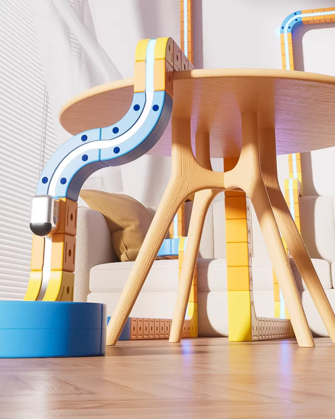 Magnetic Track Car Building Set with Upside-Down Driving