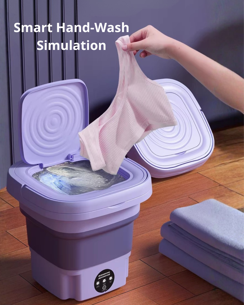 Foldable Mini Washing Machine for Delicates, Baby Clothes & Travel