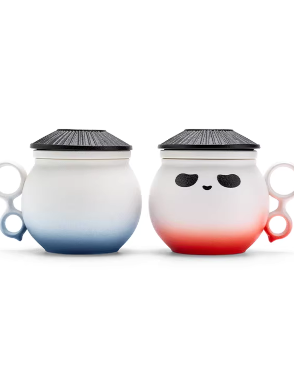 Panda Hero Minimalist Ceramic Tea Infuser Cup for Calm Daily Moments