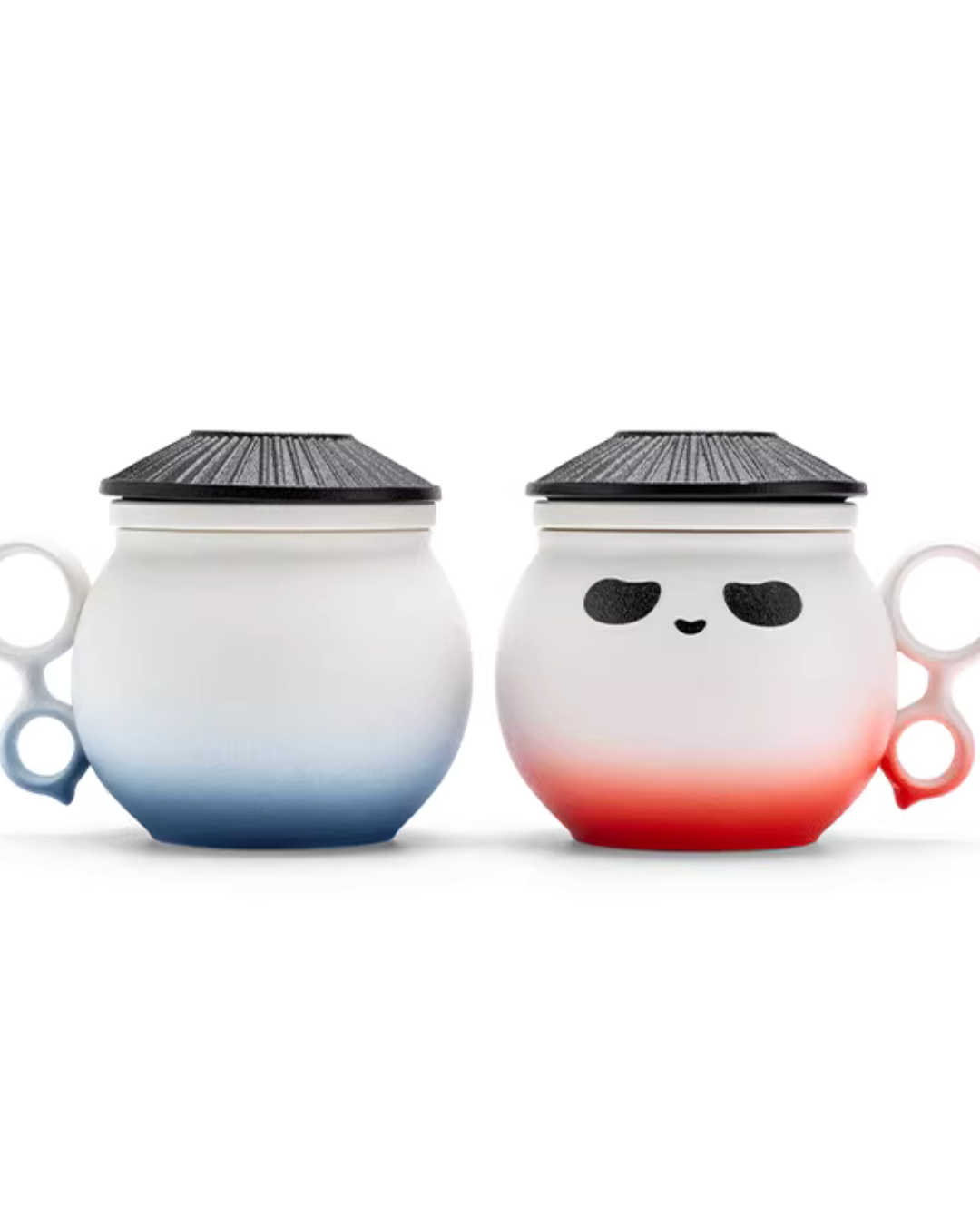 Panda Hero Minimalist Ceramic Tea Infuser Cup for Calm Daily Moments