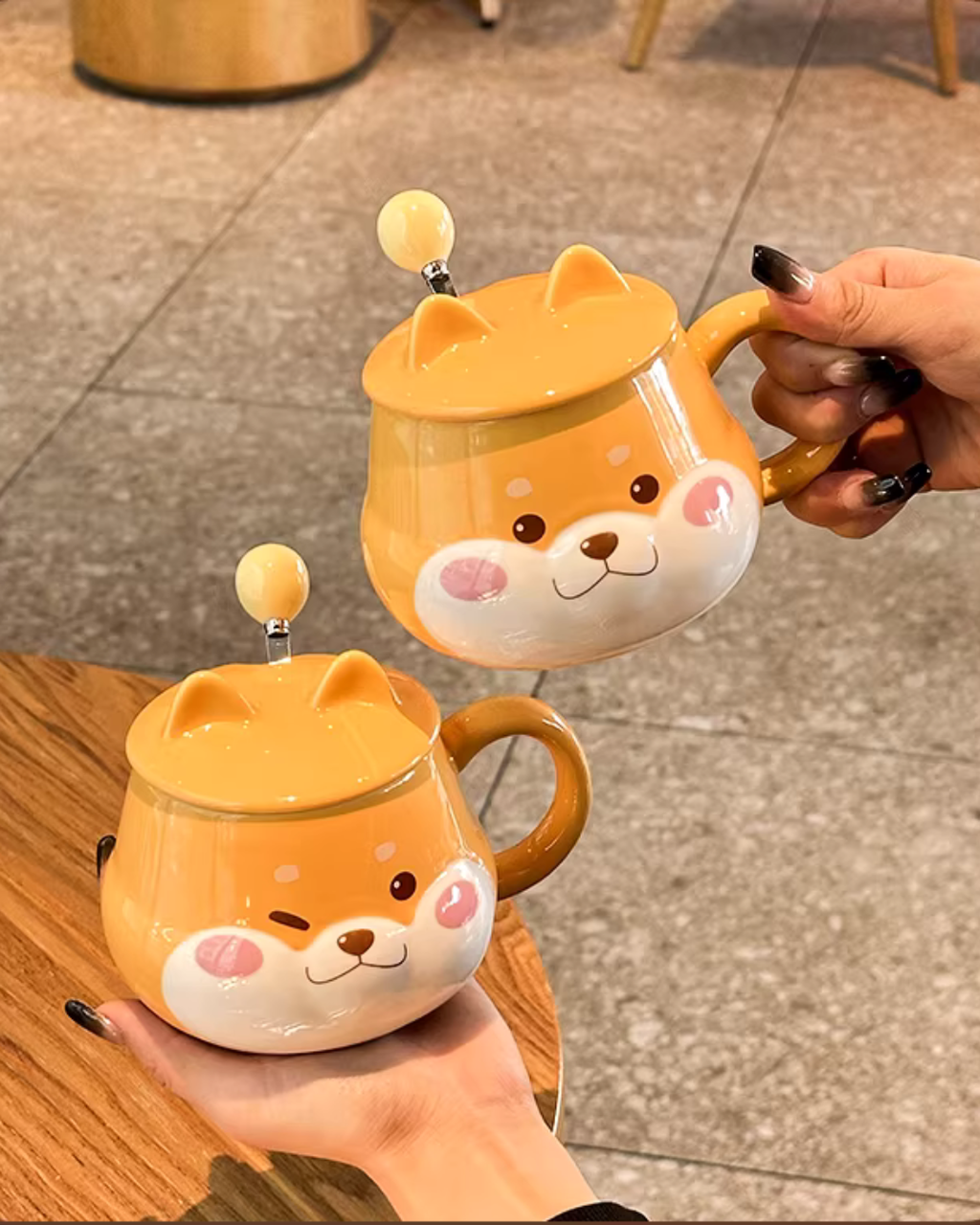 3D Shiba Inu Coffee Mug – 300 ml High-Fired Ceramic, Microwave & Dishwasher Safe