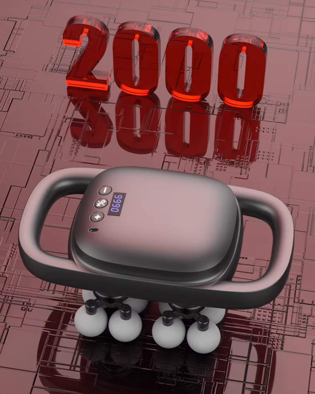 16-Head Deep Tissue Massage Gun for Muscle Recovery & Pain Relief