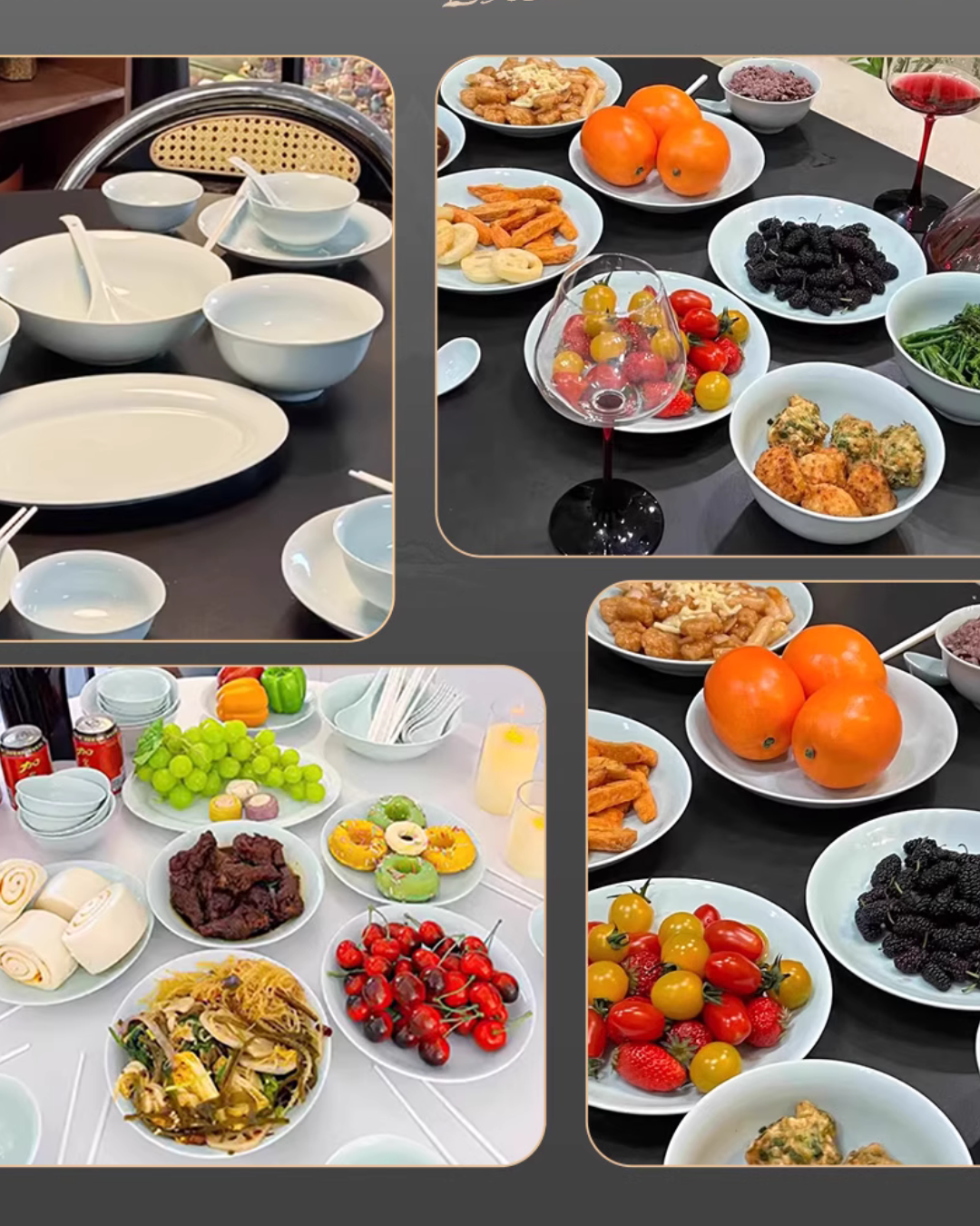 Jingdezhen White Porcelain Dinnerware Set – Authentic & Elegant Tableware