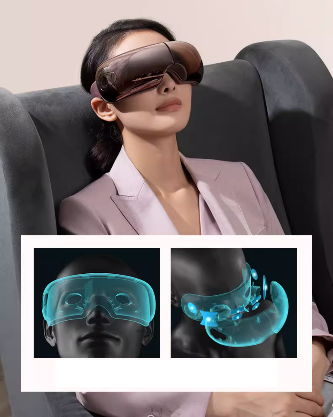 Heated Eye Massager with Air Compression for Tired Eyes