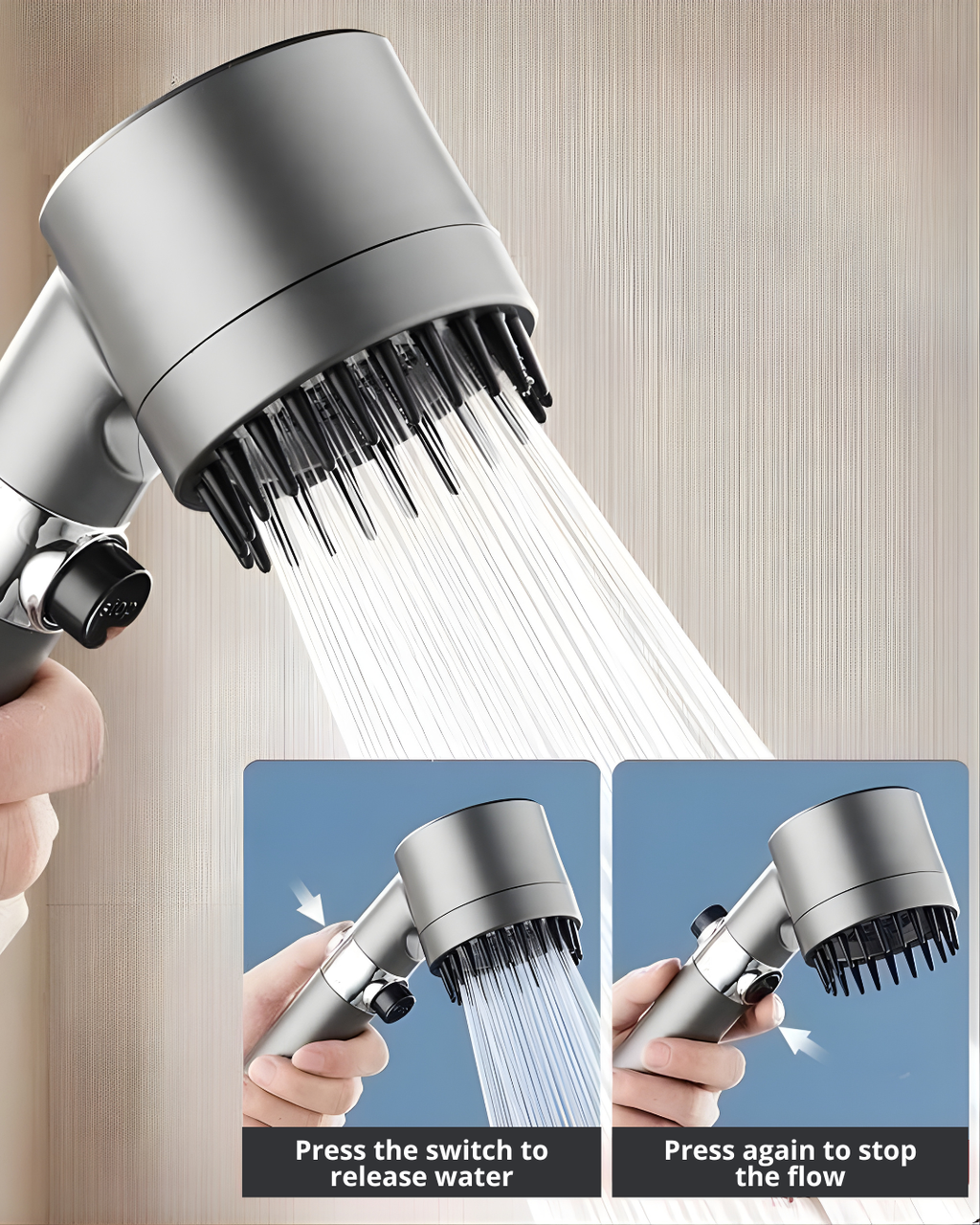 Turbo High-Pressure Shower Head with Filtration – Spa-Like Showers