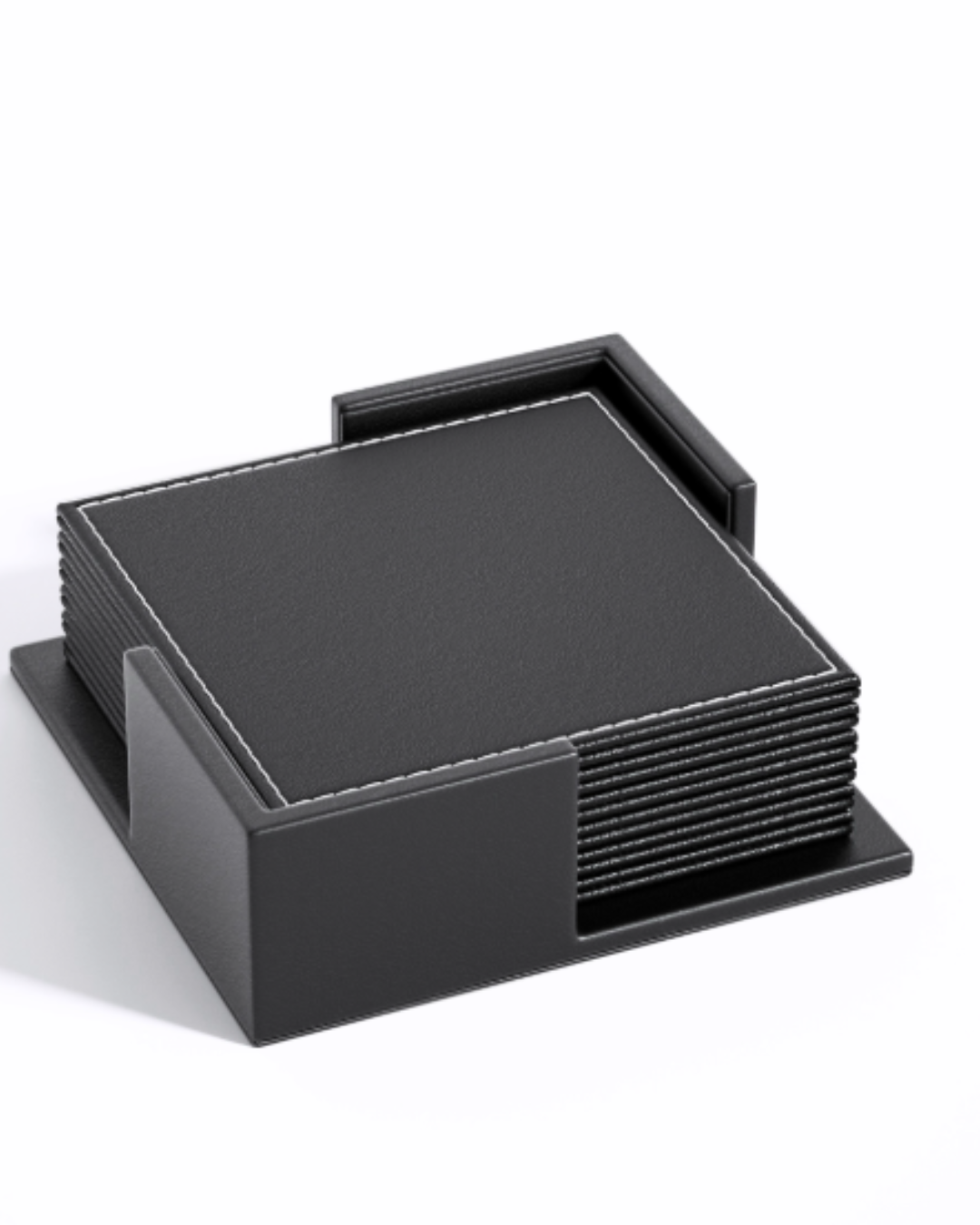 Premium Leather Coaster Set – Noise-Reducing & Heat-Resistant