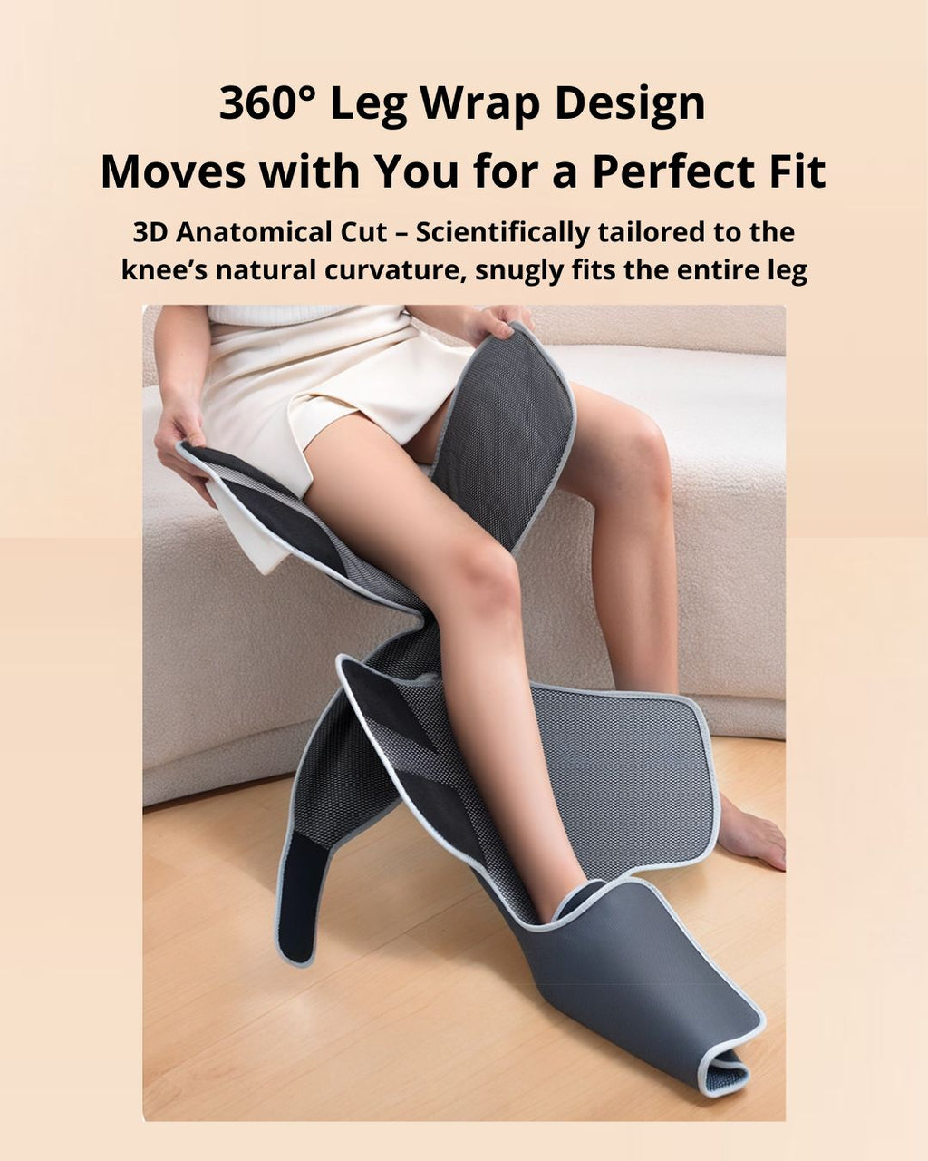 Wireless Heated Knee Massager with Air Compression & Graphene Heat