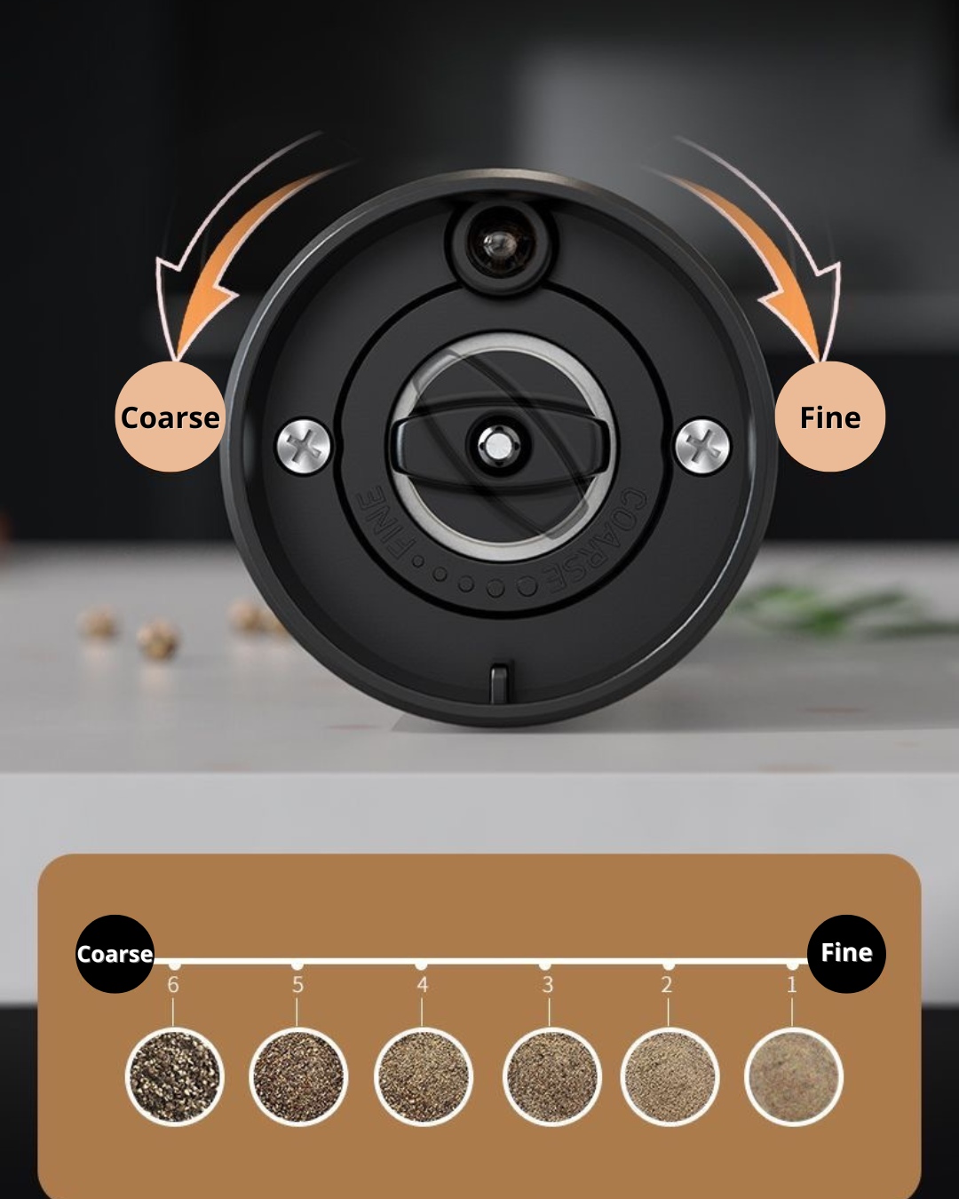 Rechargeable Salt & Pepper Grinder Set – Effortless Daily Seasoning