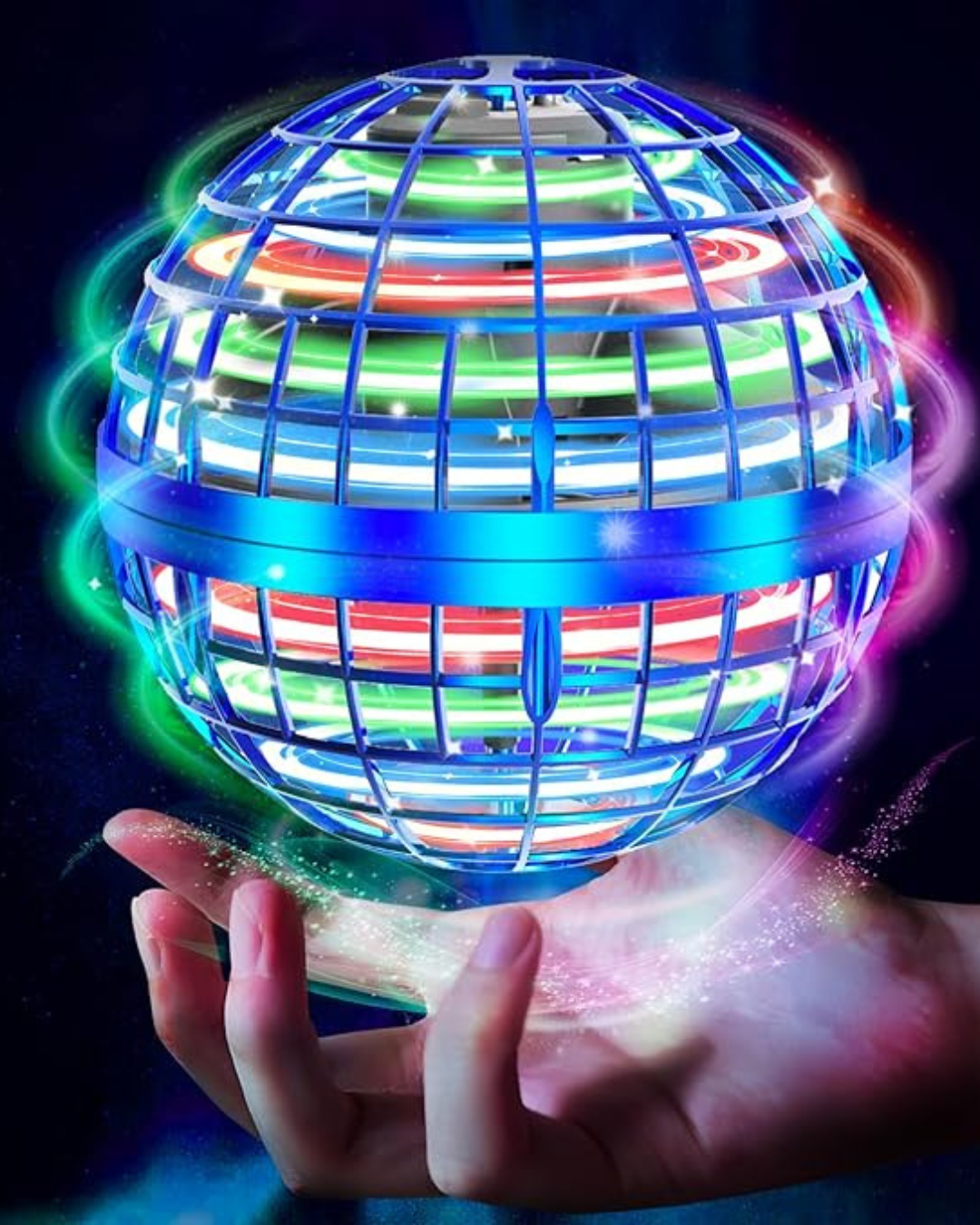 2026 Upgraded Flying Orb Ball – LED Hovering Spinner Toy for Kids