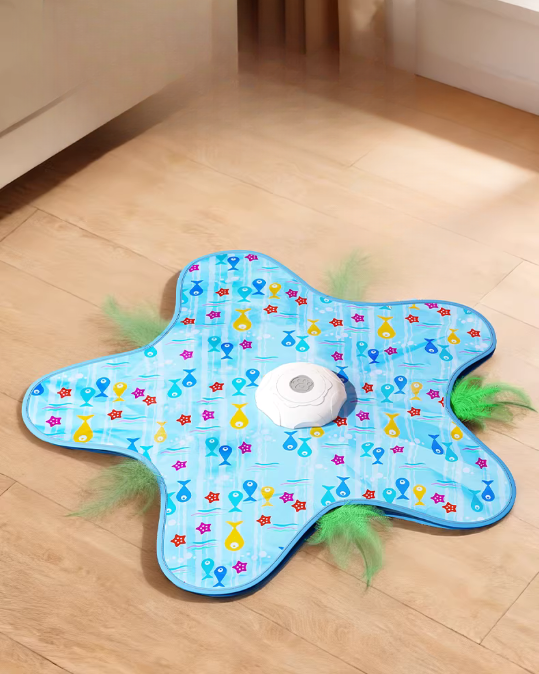Interactive Hide & Seek Cat Toy with Automatic Motion & Feather