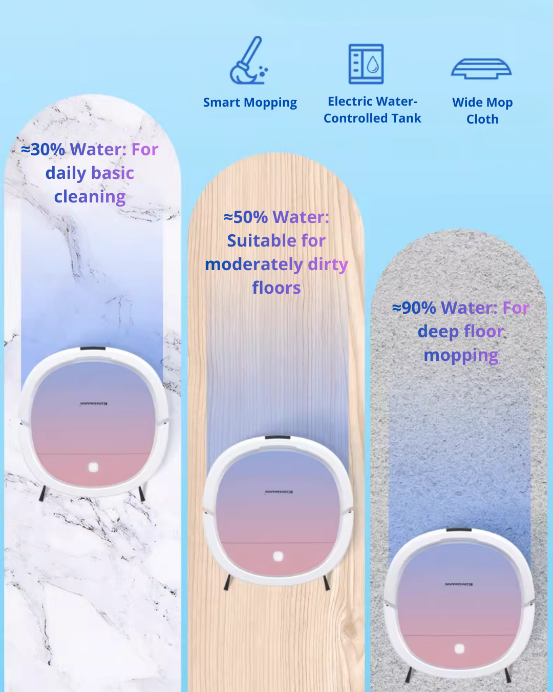 K196 Smart Robot Vacuum & Mop for Modern Homes