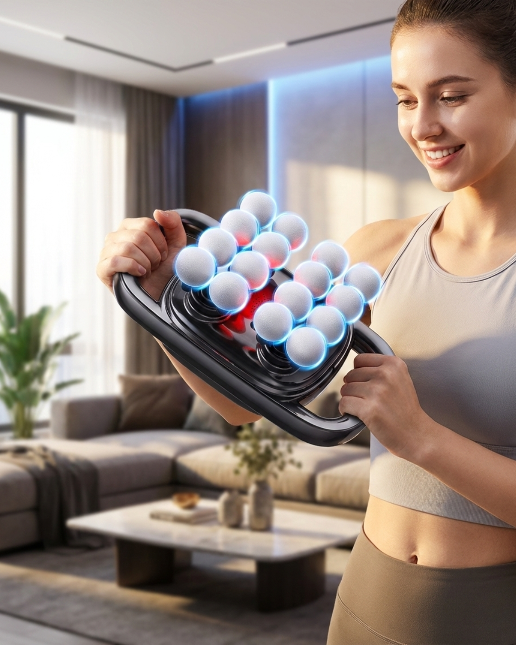 16-Head Deep Tissue Massage Gun for Muscle Recovery & Pain Relief