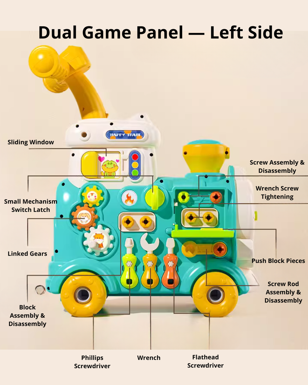 Early Learning Baby Walker & Ride-On with Interactive Activity Panel