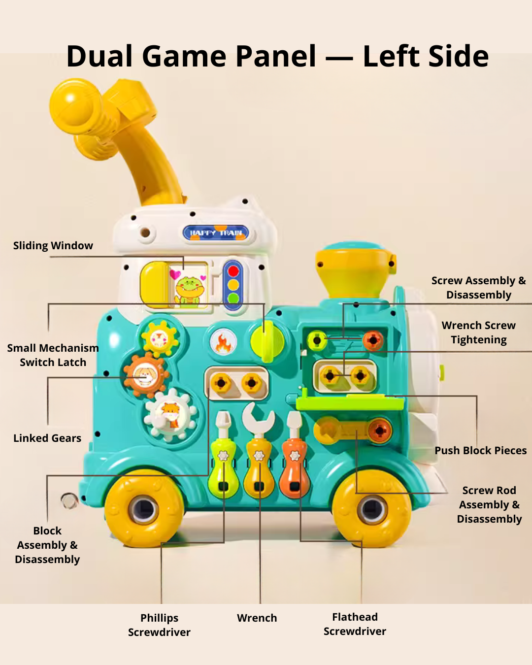 Early Learning Baby Walker & Ride-On with Interactive Activity Panel