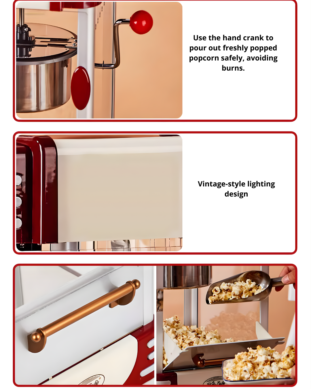 Retro Popcorn Maker – Fresh Movie Night Popcorn at Home