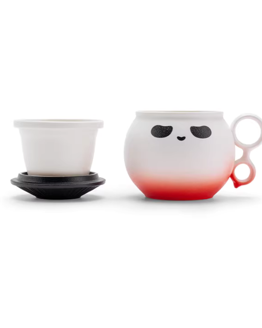 Panda Hero Minimalist Ceramic Tea Infuser Cup for Calm Daily Moments