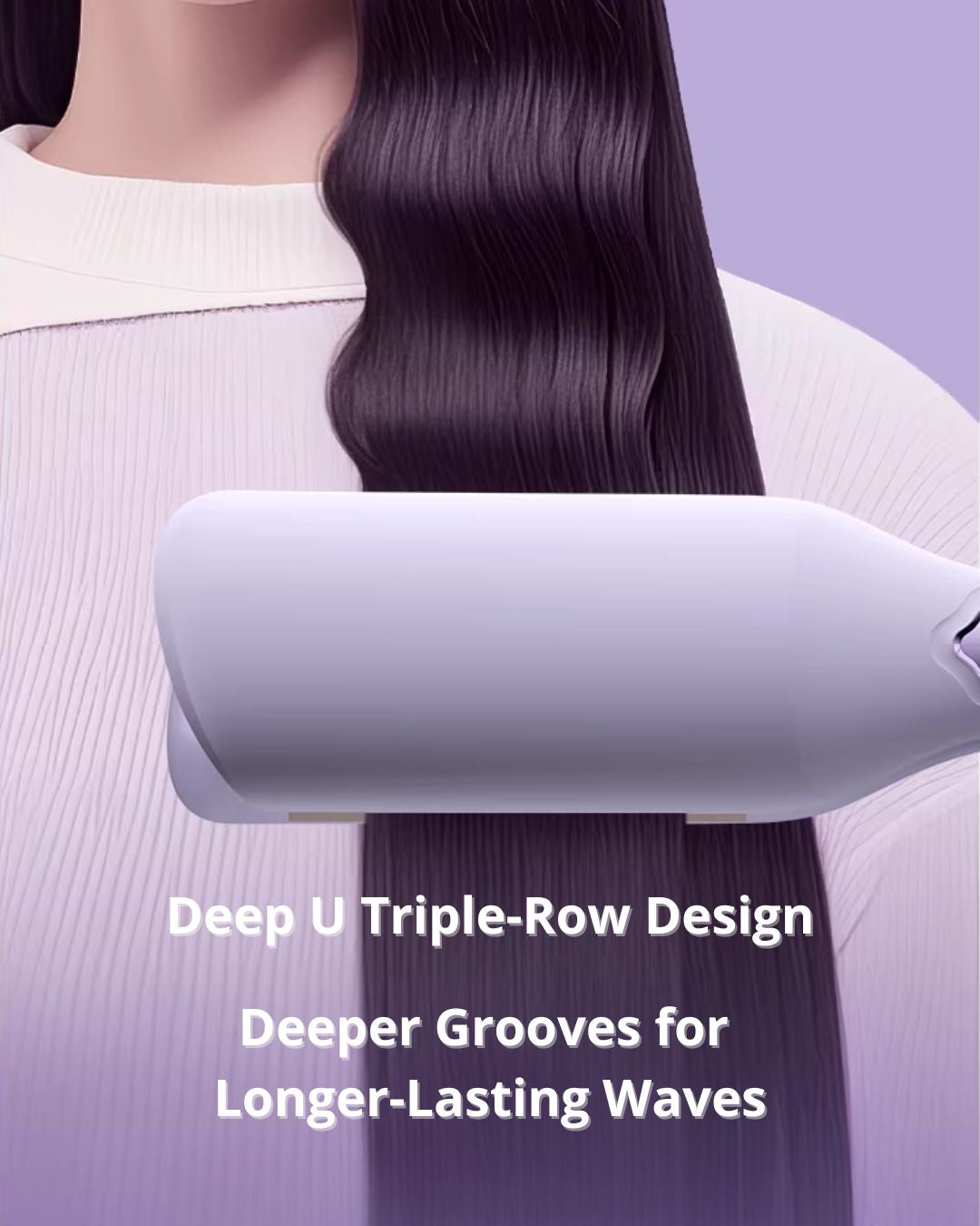 Deep U Triple Barrel Curling Iron – Korean-Style Water Waves