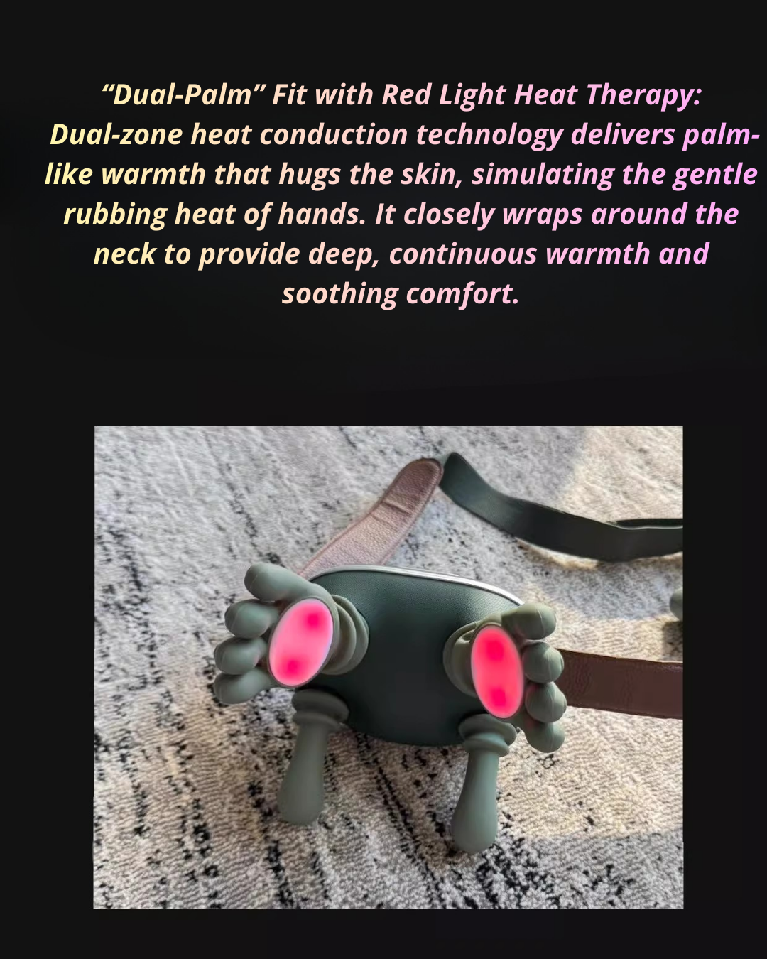 Wearable Neck & Shoulder Massager with Deep Kneading & Heat