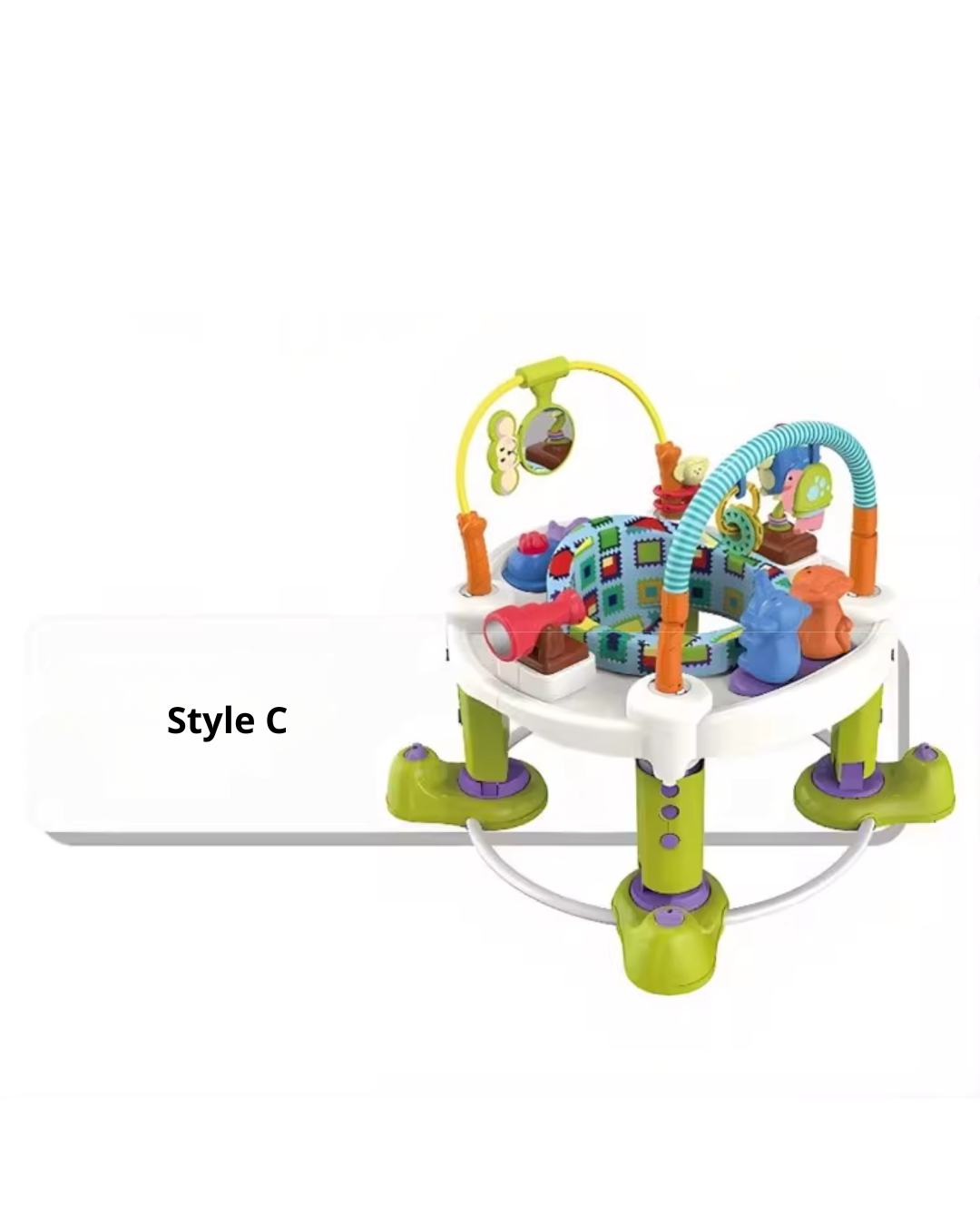 Multi-Function Baby Jumper Chair with 360° Rotating Seat & Toys