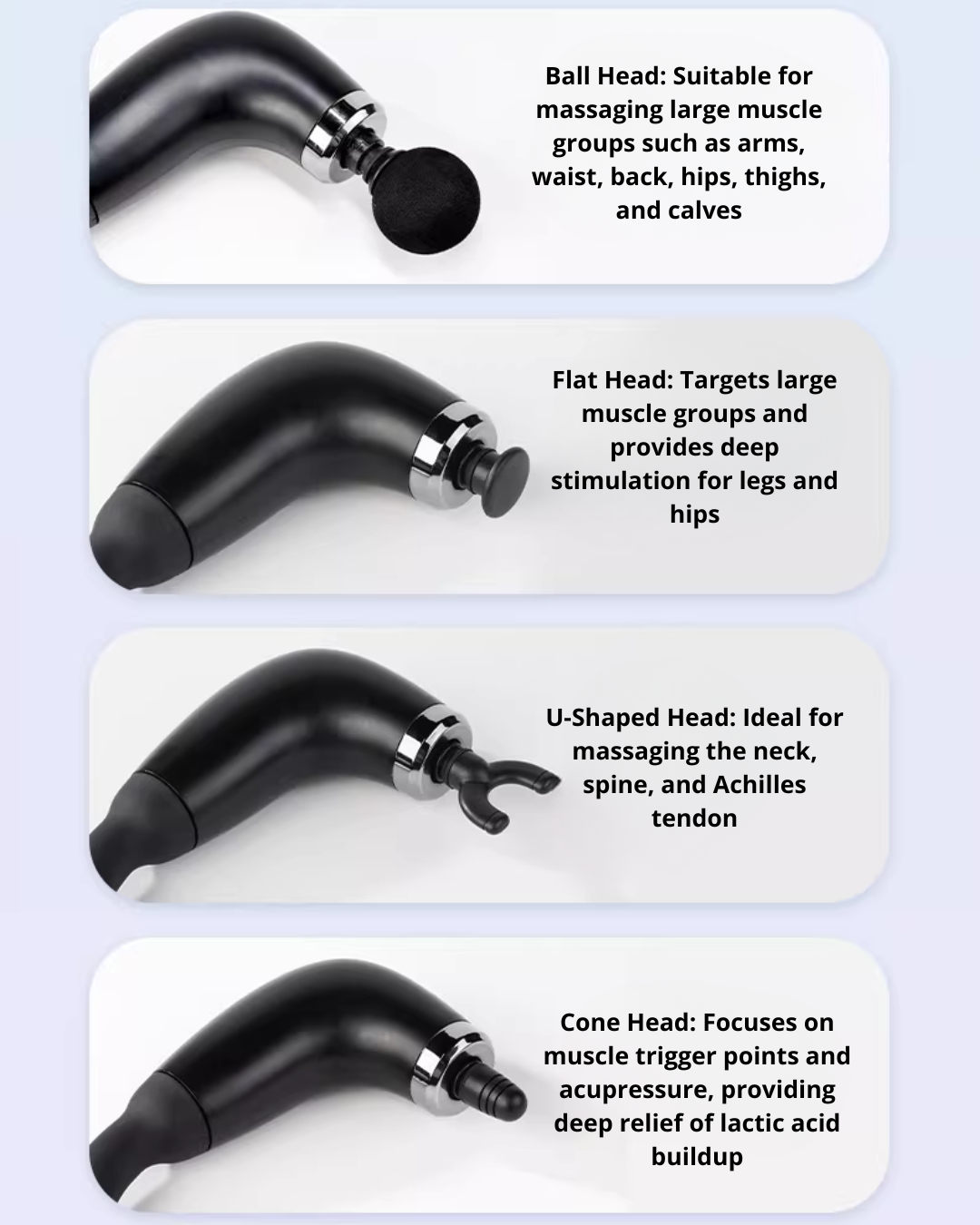 Quiet Massage Gun for Deep Muscle Relief & Full-Body Recovery