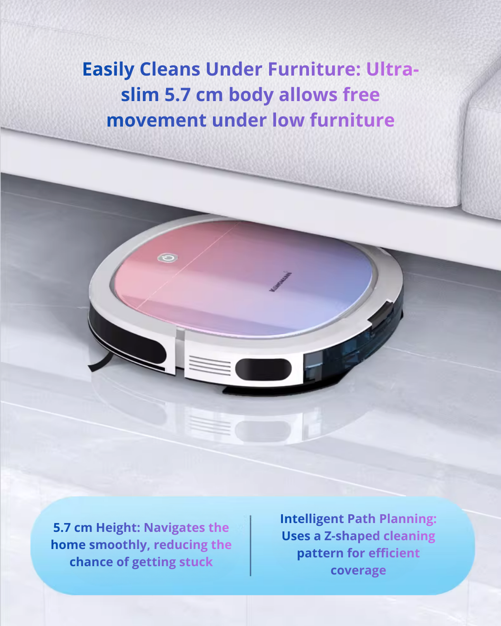 K196 Smart Robot Vacuum & Mop for Modern Homes