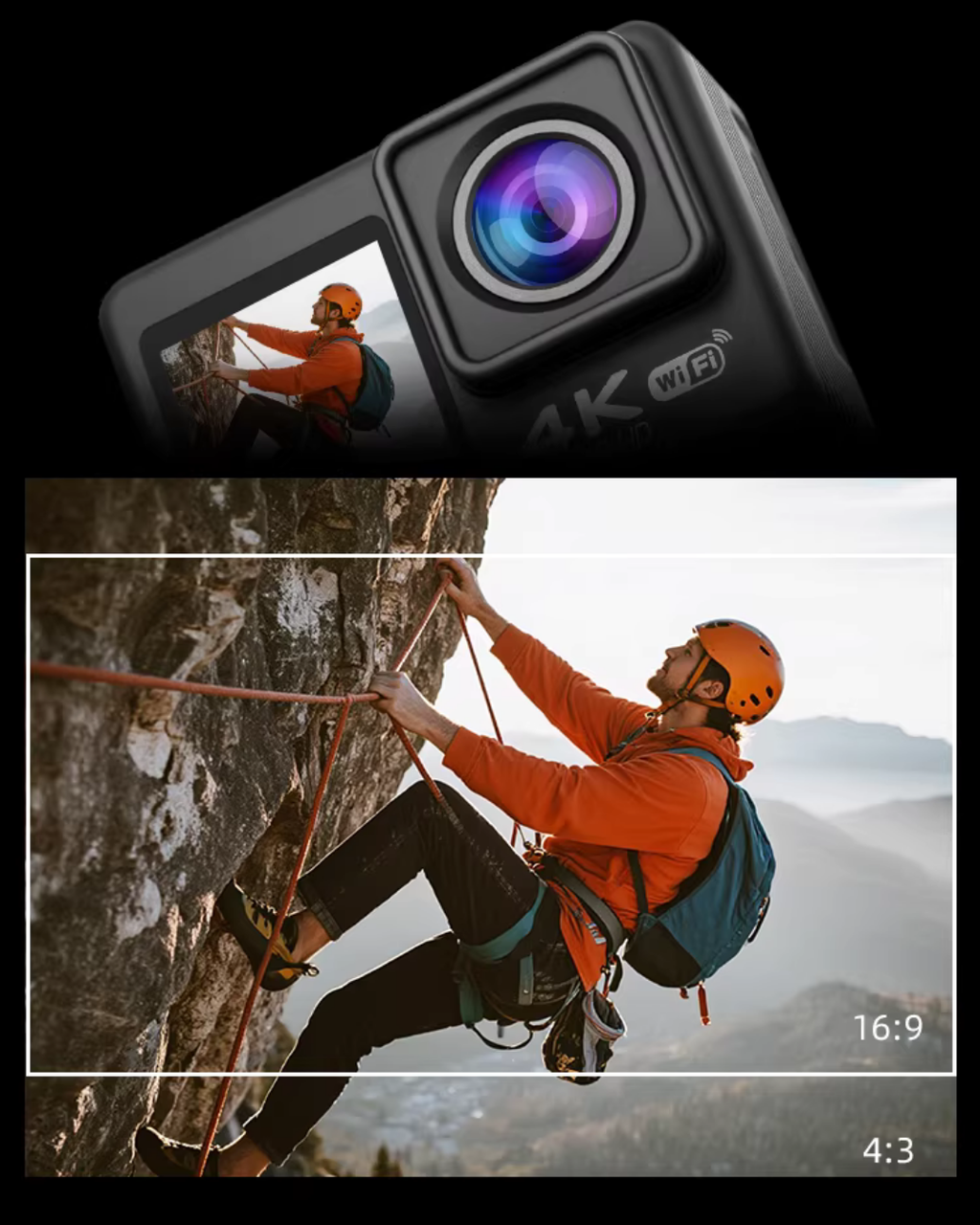 4K Ultra HD Action Camera for Travel, Sports, Vlogging & Adventure