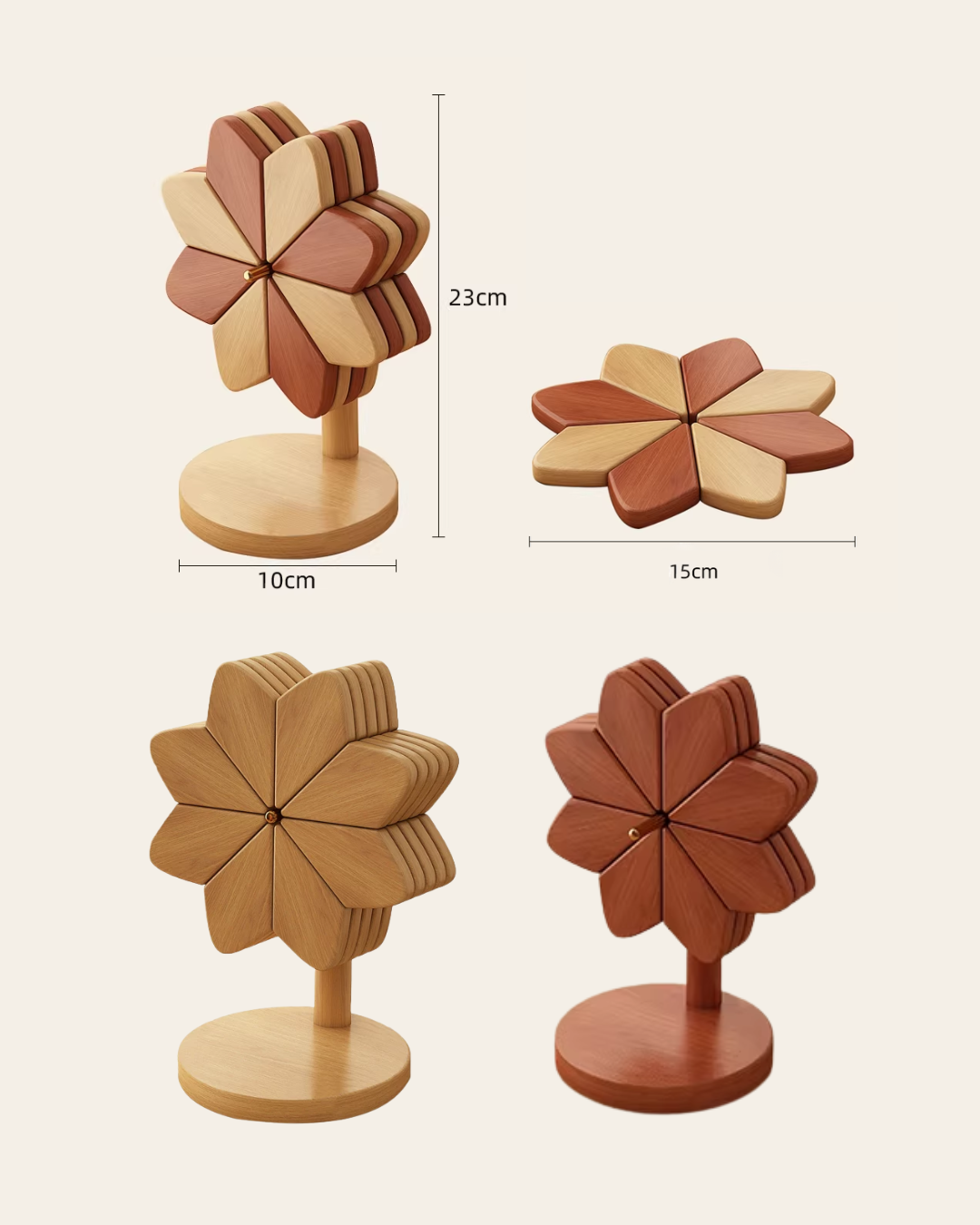 Windmill Bamboo Trivet & Heat-Resistant Table Mat
