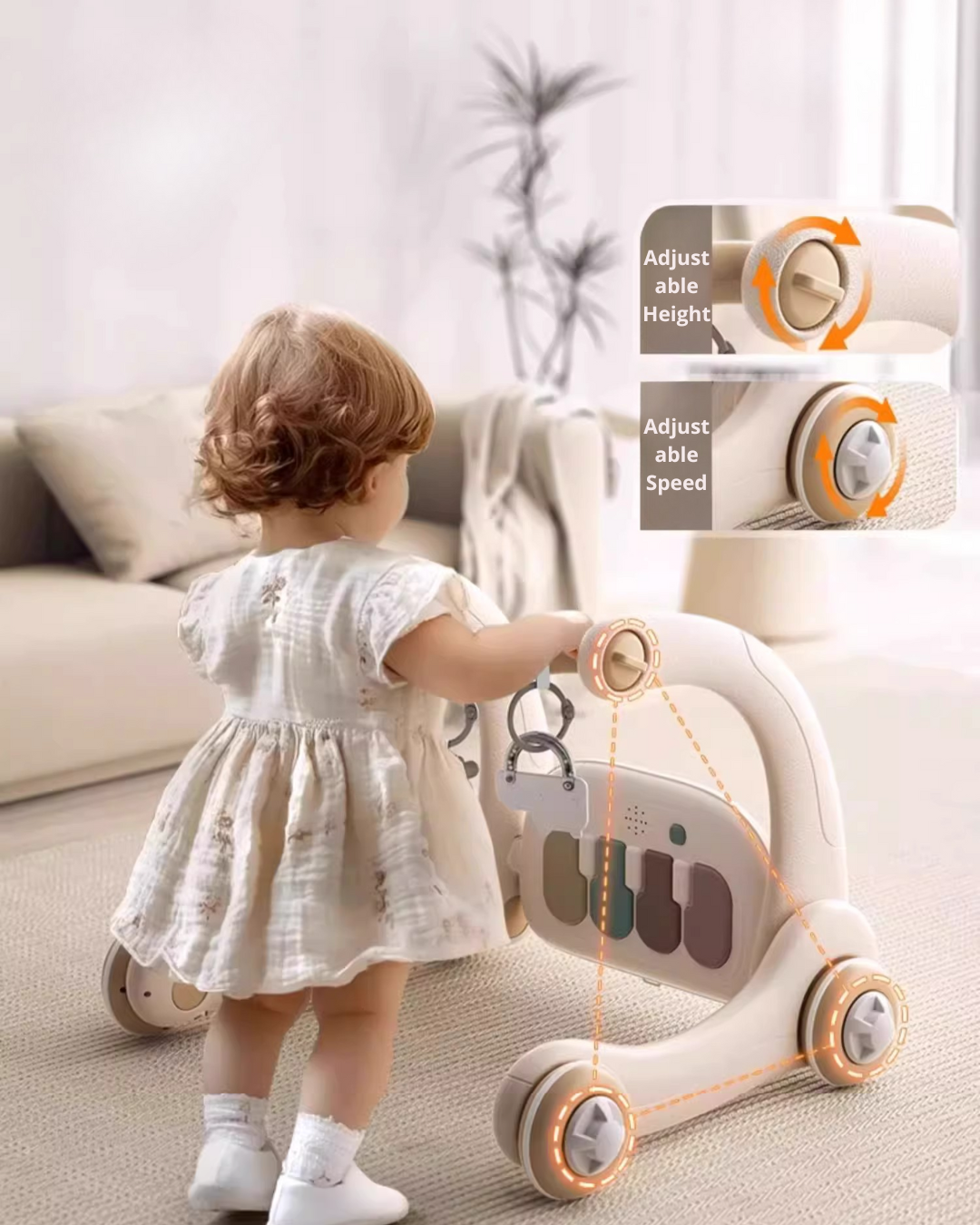 5-in-1 Baby Activity Gym & Walker for Infant Development & First Steps
