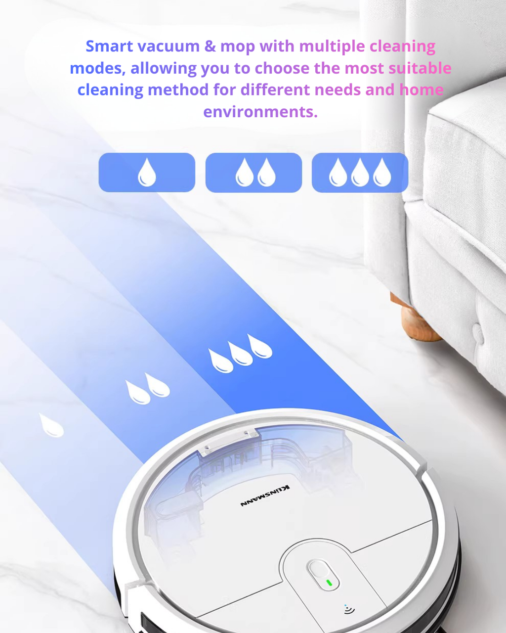 Smart Robot Vacuum & Mop with App Control for Busy Homes
