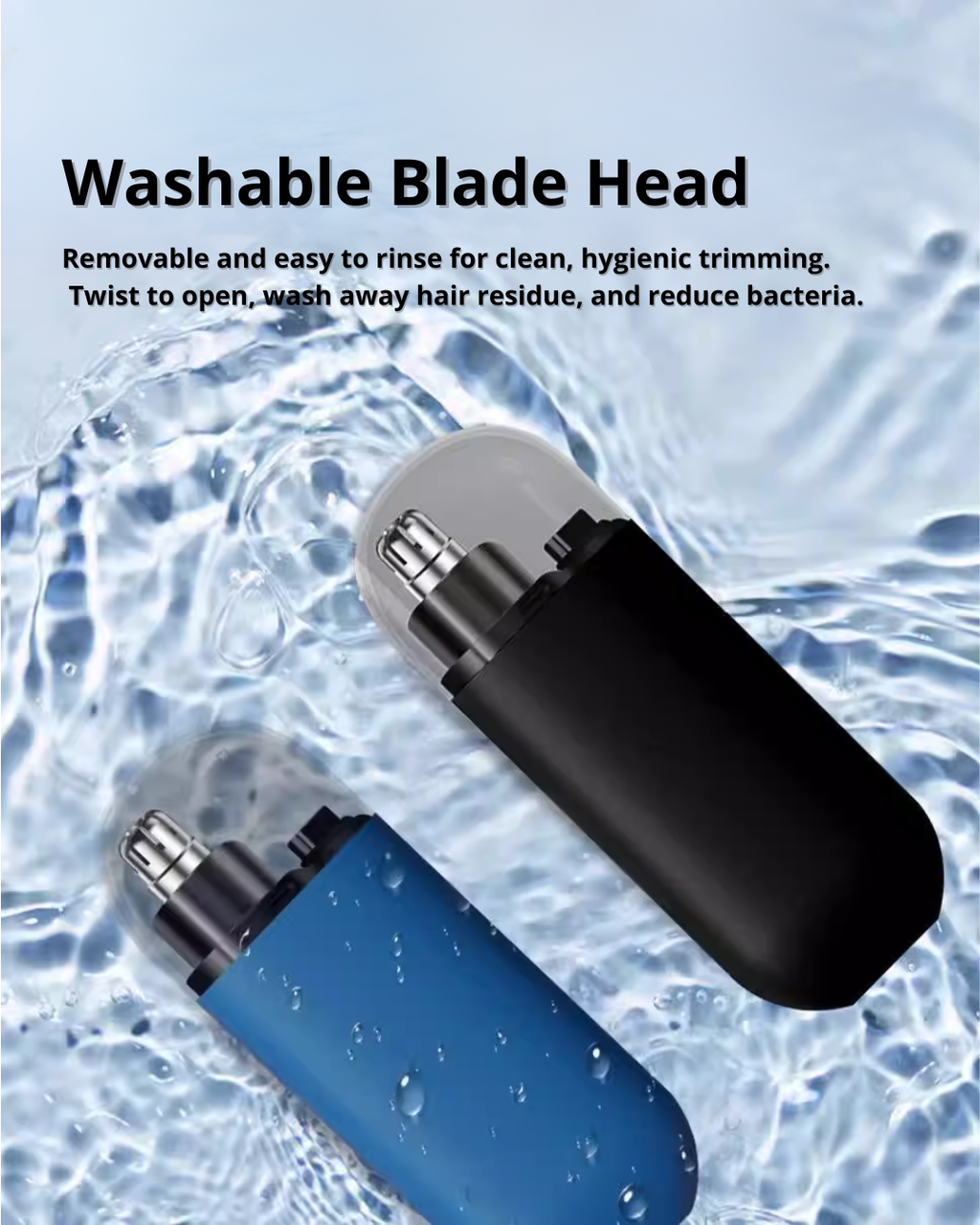 Mini Nose Hair Trimmer – Quiet, Safe, Travel-Friendly & Rechargeable