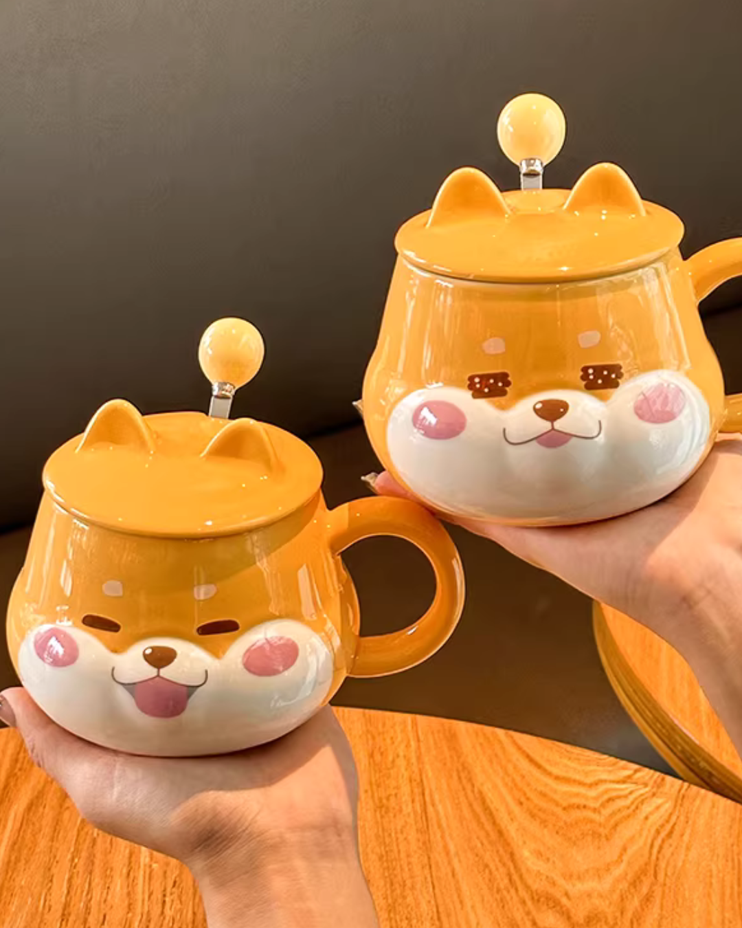 3D Shiba Inu Coffee Mug – 300 ml High-Fired Ceramic, Microwave & Dishwasher Safe