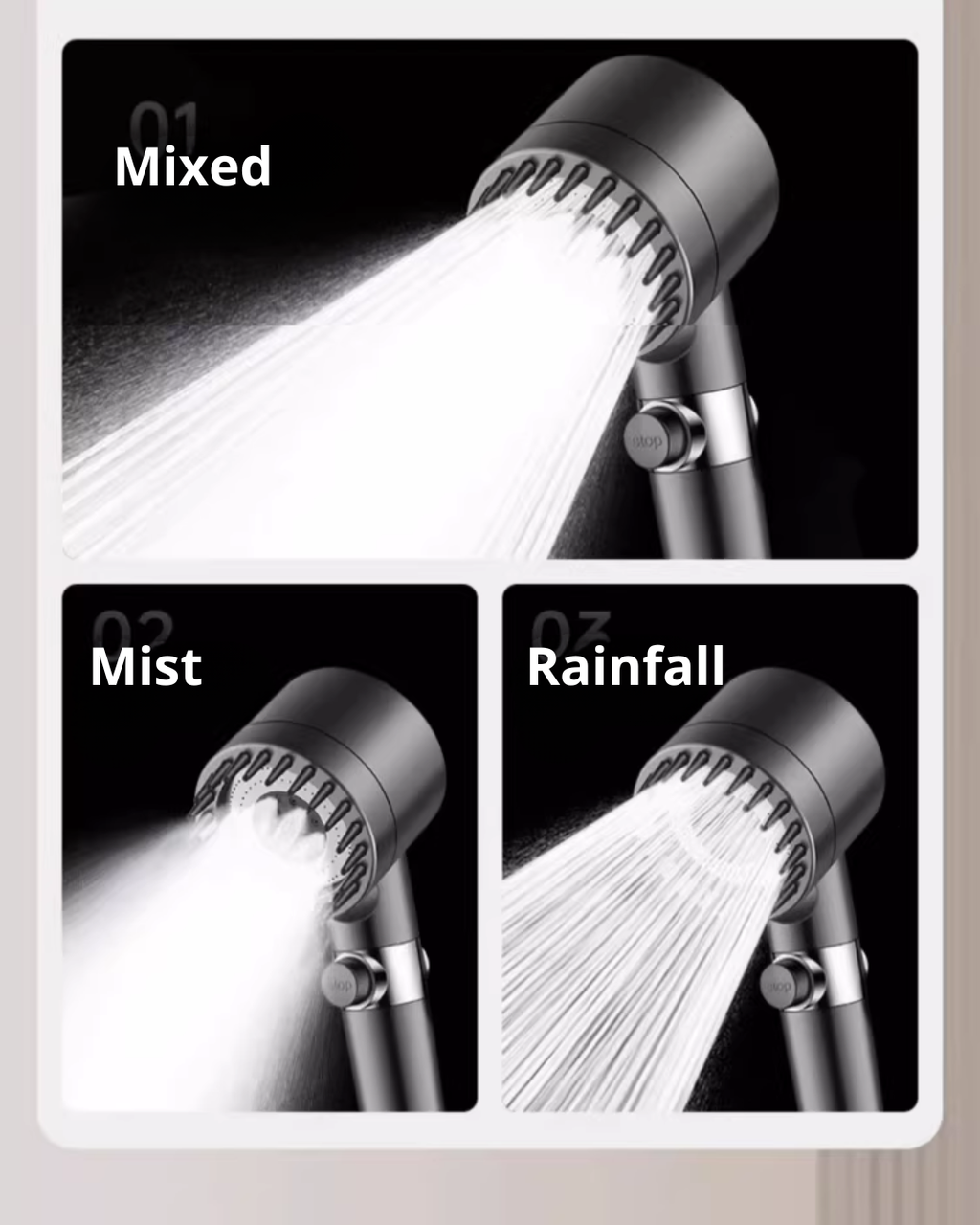 Turbo High-Pressure Shower Head with Filtration – Spa-Like Showers