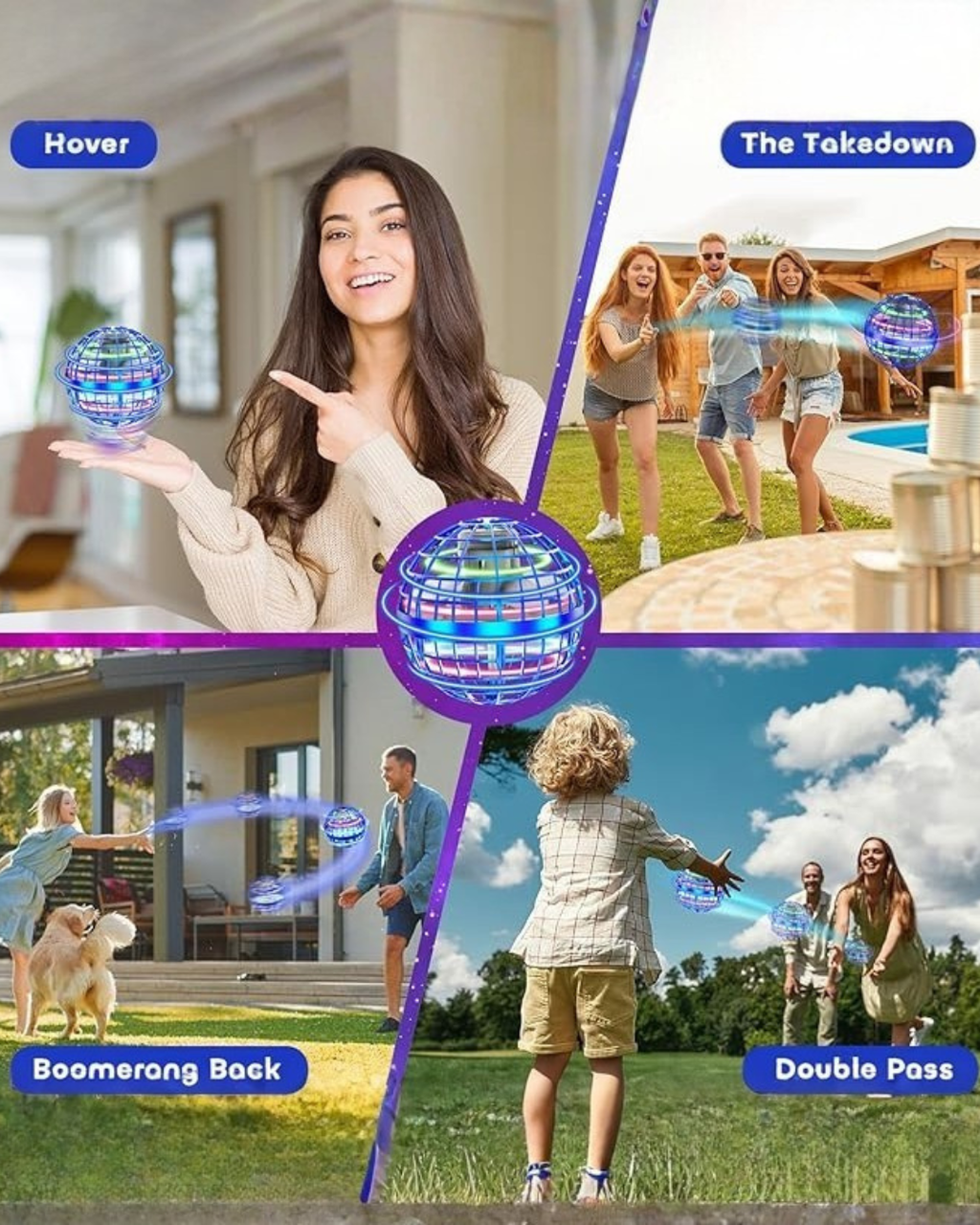 2026 Upgraded Flying Orb Ball – LED Hovering Spinner Toy for Kids