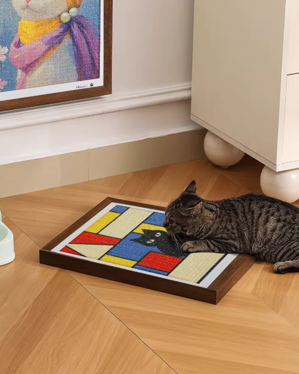 Wall-Mounted Cat Scratching Board to Protect Furniture