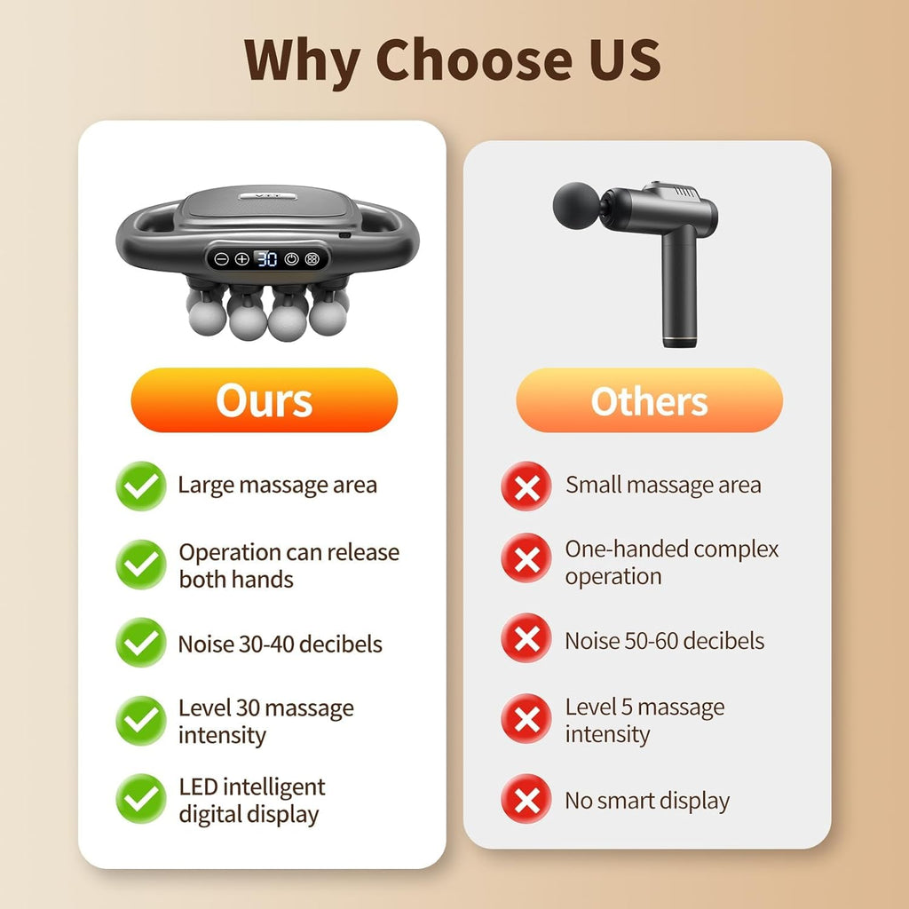 Portable Deep Tissue Massage Gun – 16-Head Muscle Relief & Recovery