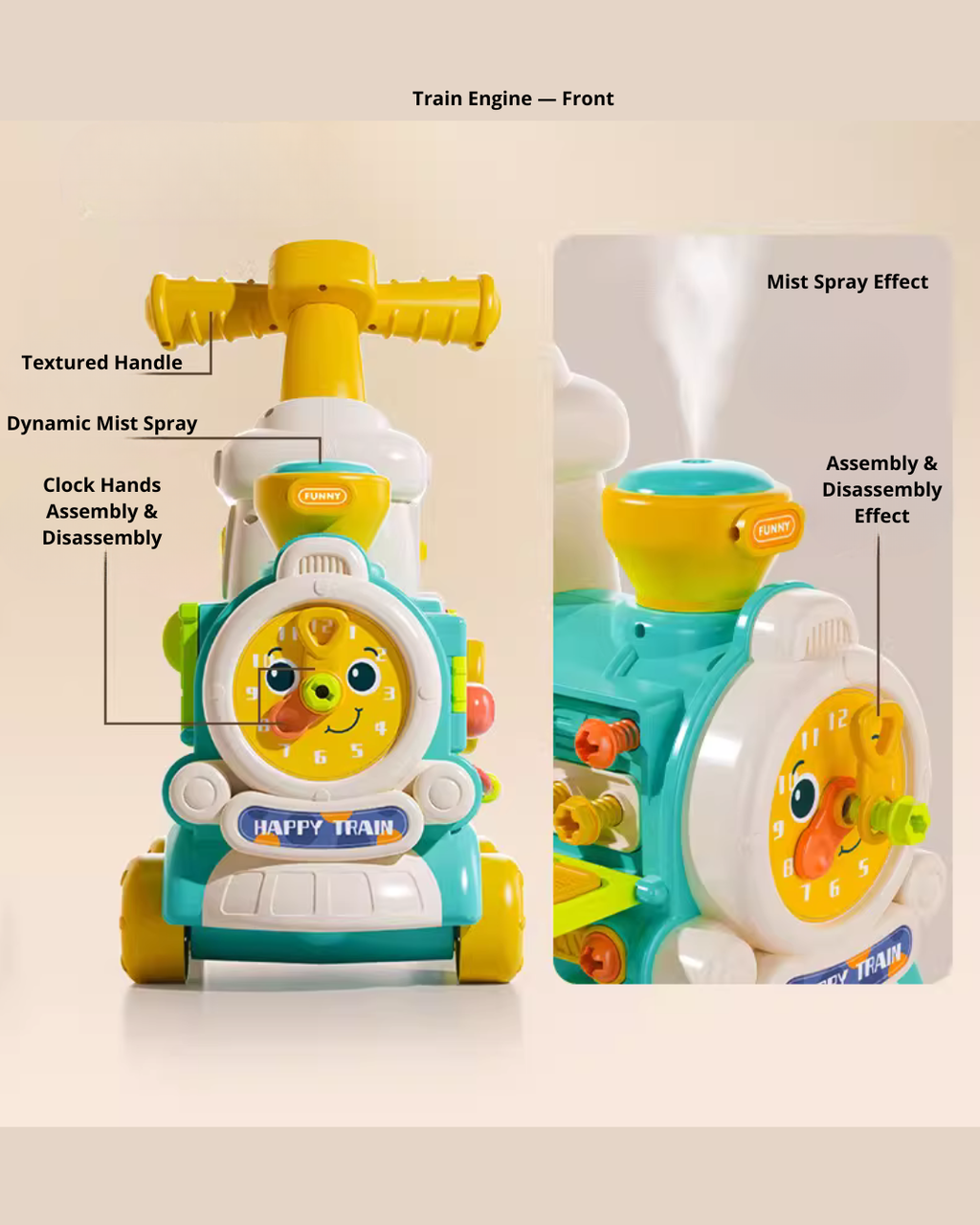 Early Learning Baby Walker & Ride-On with Interactive Activity Panel
