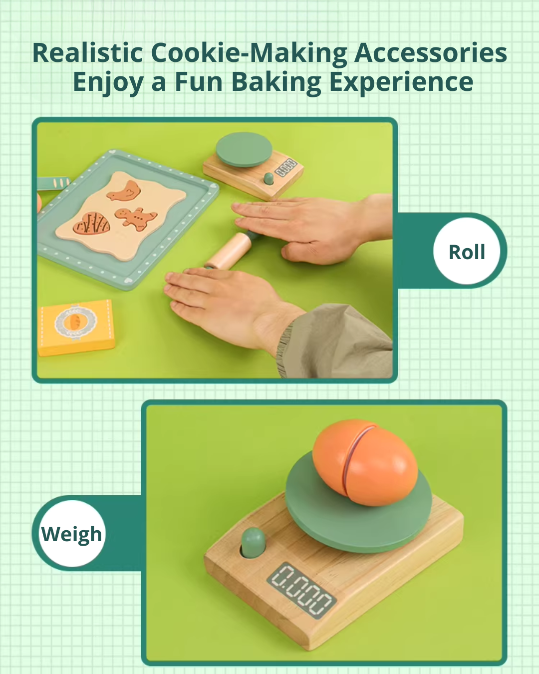 Nordic Wooden Pretend Kitchen & Tea Set for Toddlers – Role Play Toy