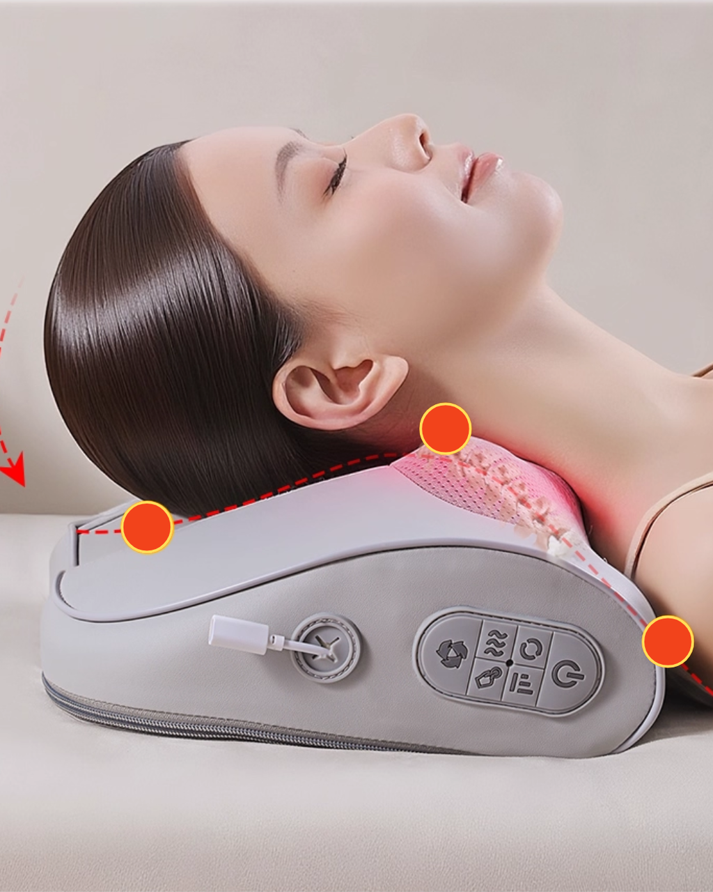 Multi-Function Neck & Shoulder Massager Pillow with Heat & 3D Kneading