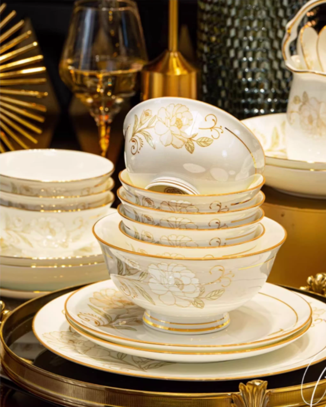 Jingdezhen Bone China Dinnerware Gift Set – Premium & Elegant Collection