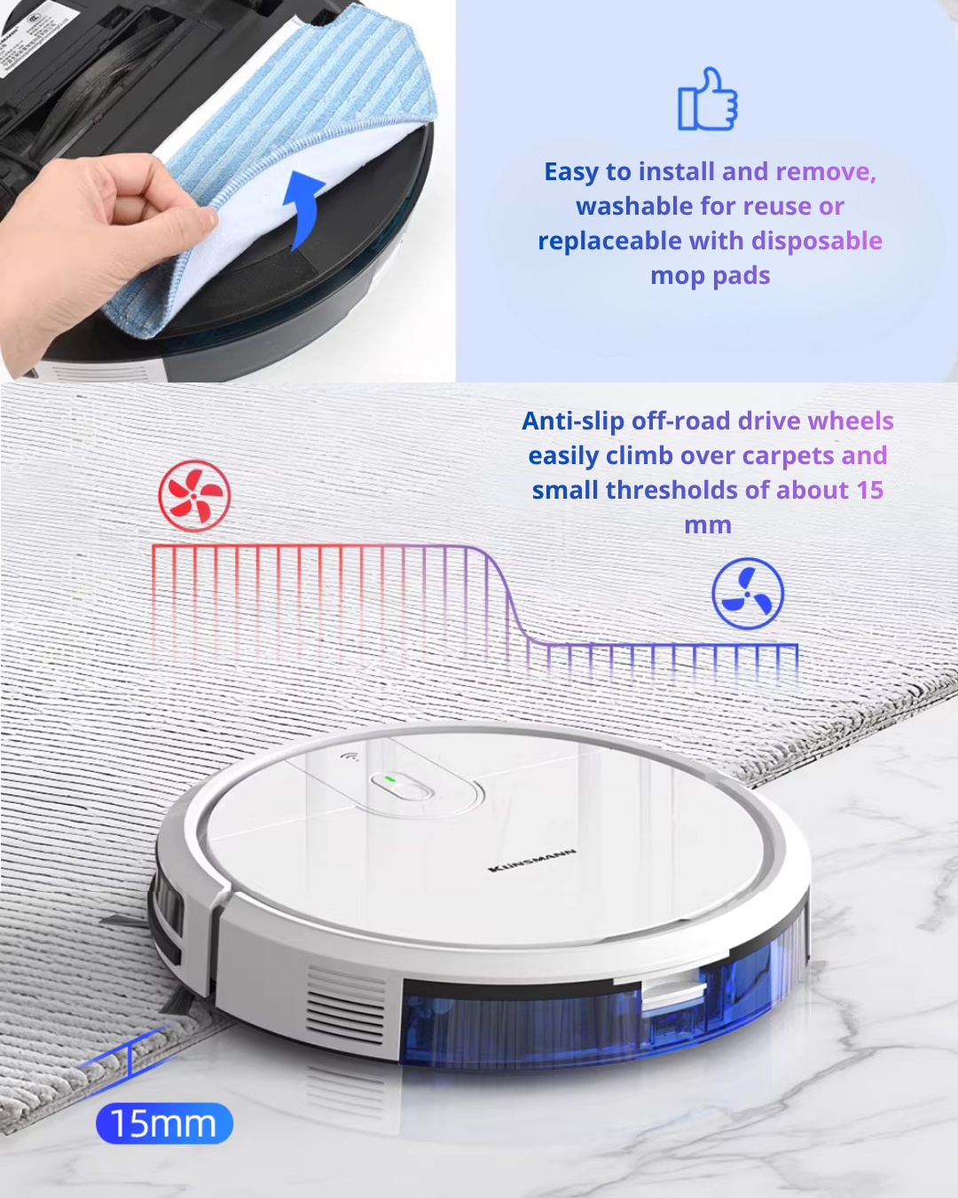 Smart Robot Vacuum & Mop with App Control for Busy Homes