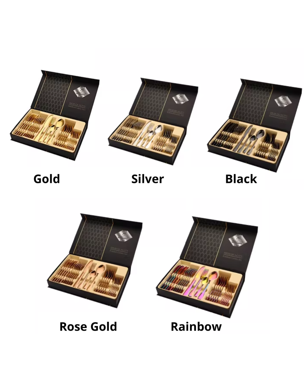 Elegant 24-Piece Stainless Steel Flatware Set for Modern Dining